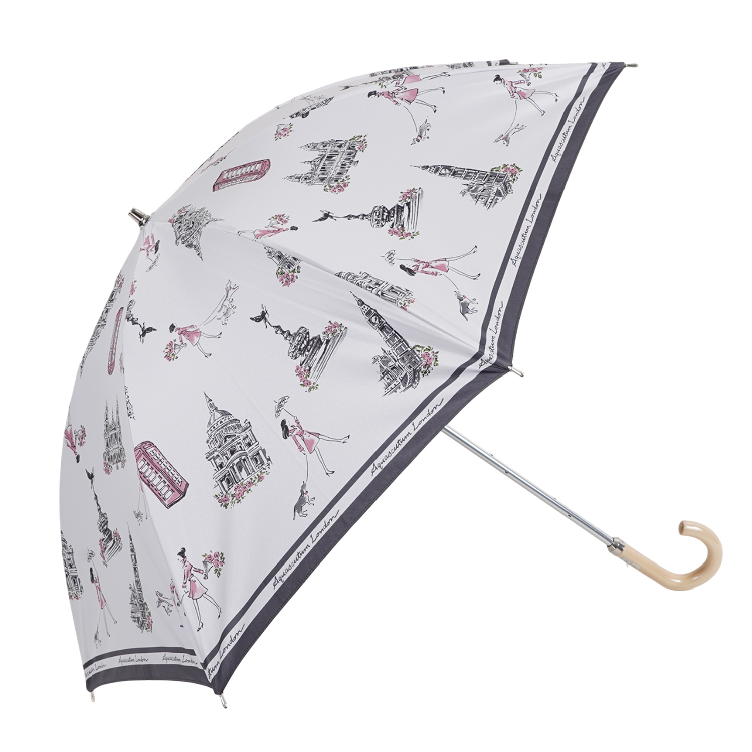 美品未使用タグ付き Aquascutum 晴雨兼用長傘 チェック柄 紳士