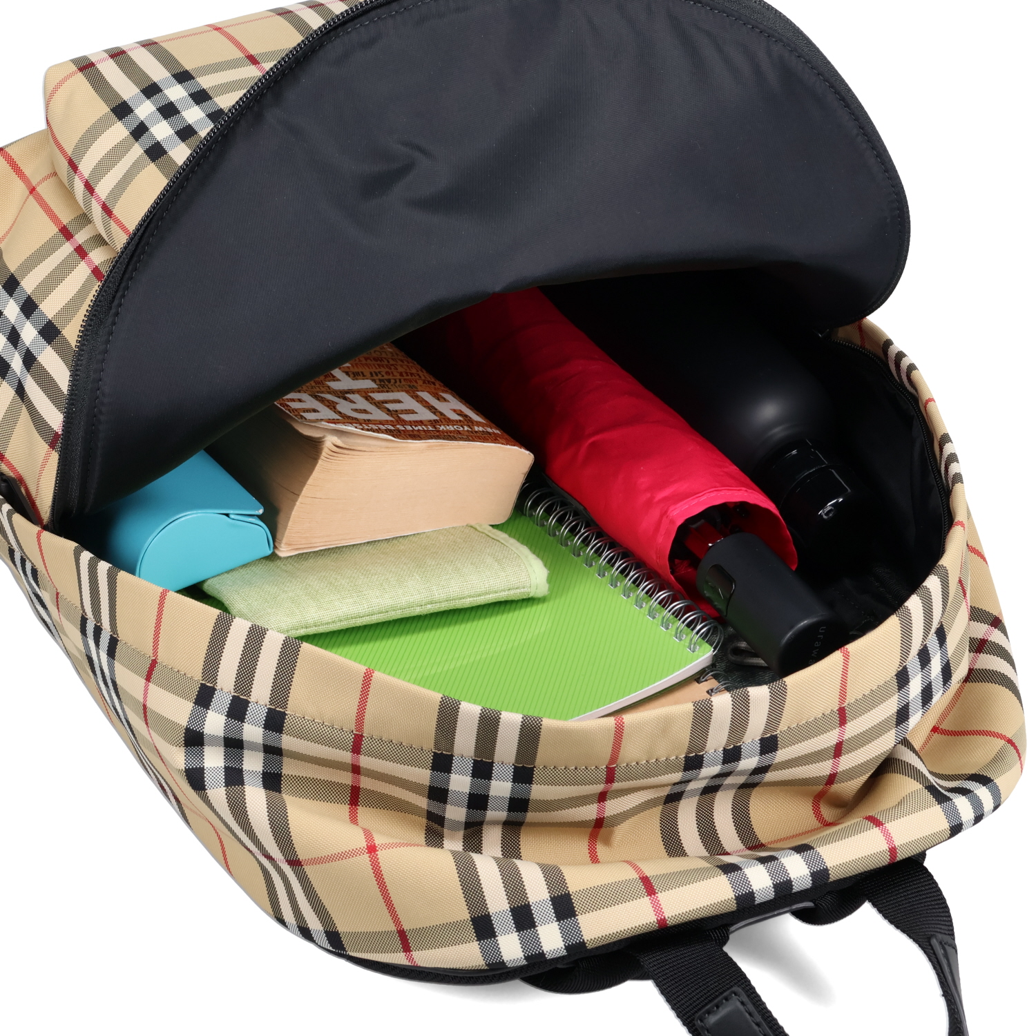 BURBERRY リュック チェック ナイロン レザー 4069737 付属品 BURBERRY（バーバリー） リュック バッグ バックパック メンズ