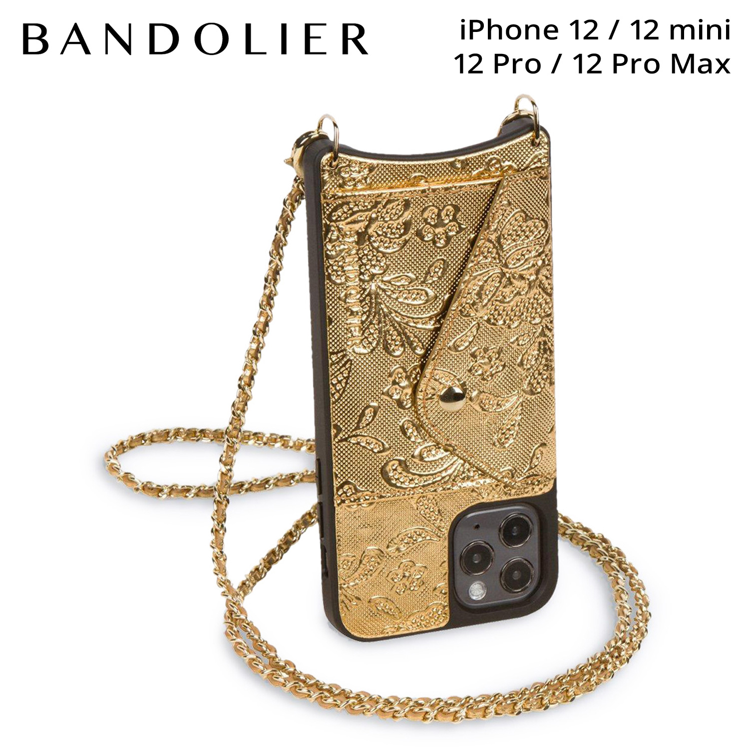 美品✨ バンドリヤー スマホケース iPhone12/12pro BANDOLIER（バンドリヤー） スマホショルダー スマホケース iPhone 12