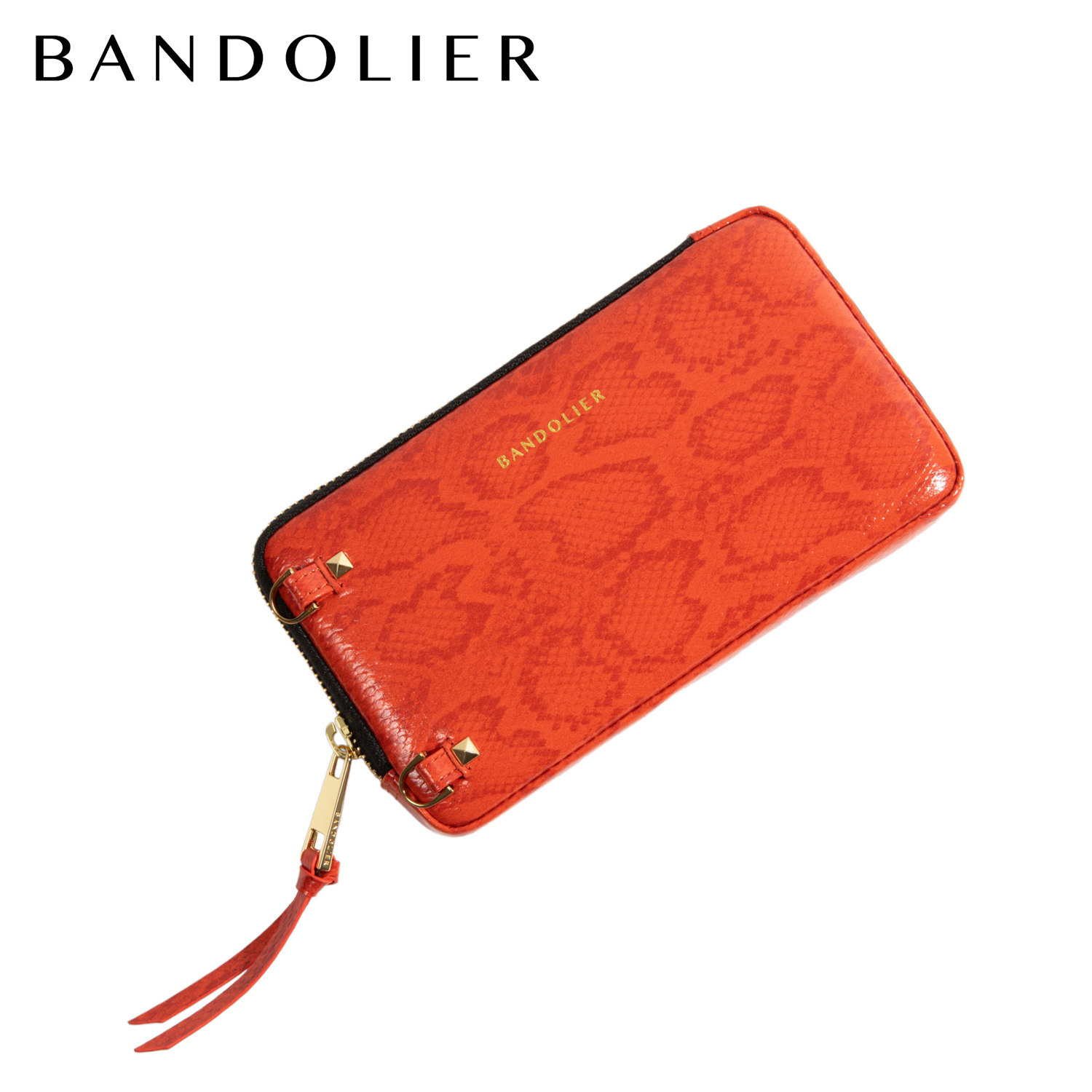 BANDOLIER ブラック レザー ポーチ　　　　　 　　　美品　お値下げ中 EXPANDED POUCH CROC BLACK エキスパンデッド クロックブラック