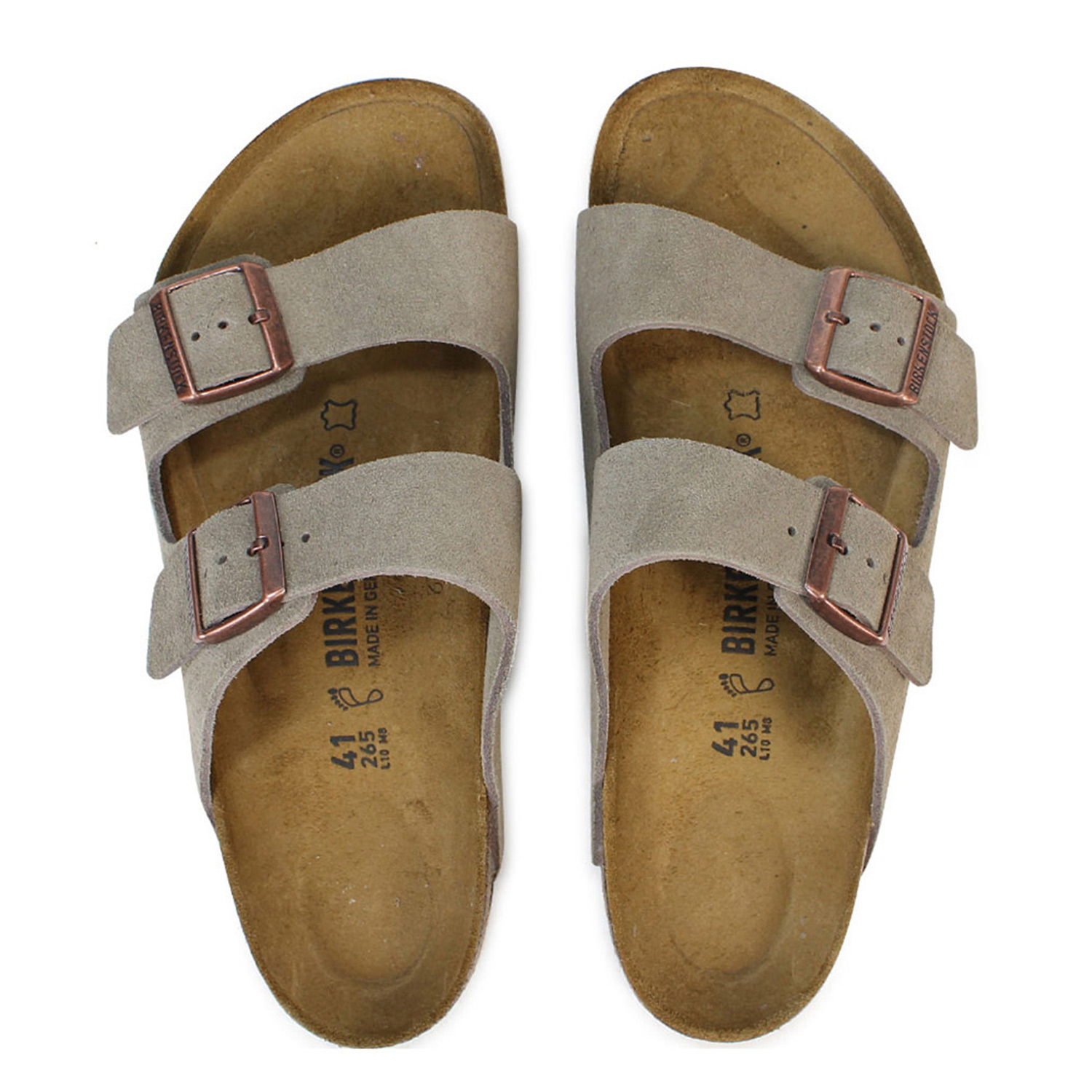 BIRKENSTOCK ビルケン　アリゾナ　ブラウン　スウェードサンダル 39 ビルケンシュトック BIRKENSTOCK Arizona NL 【ナロー幅】 ユニ