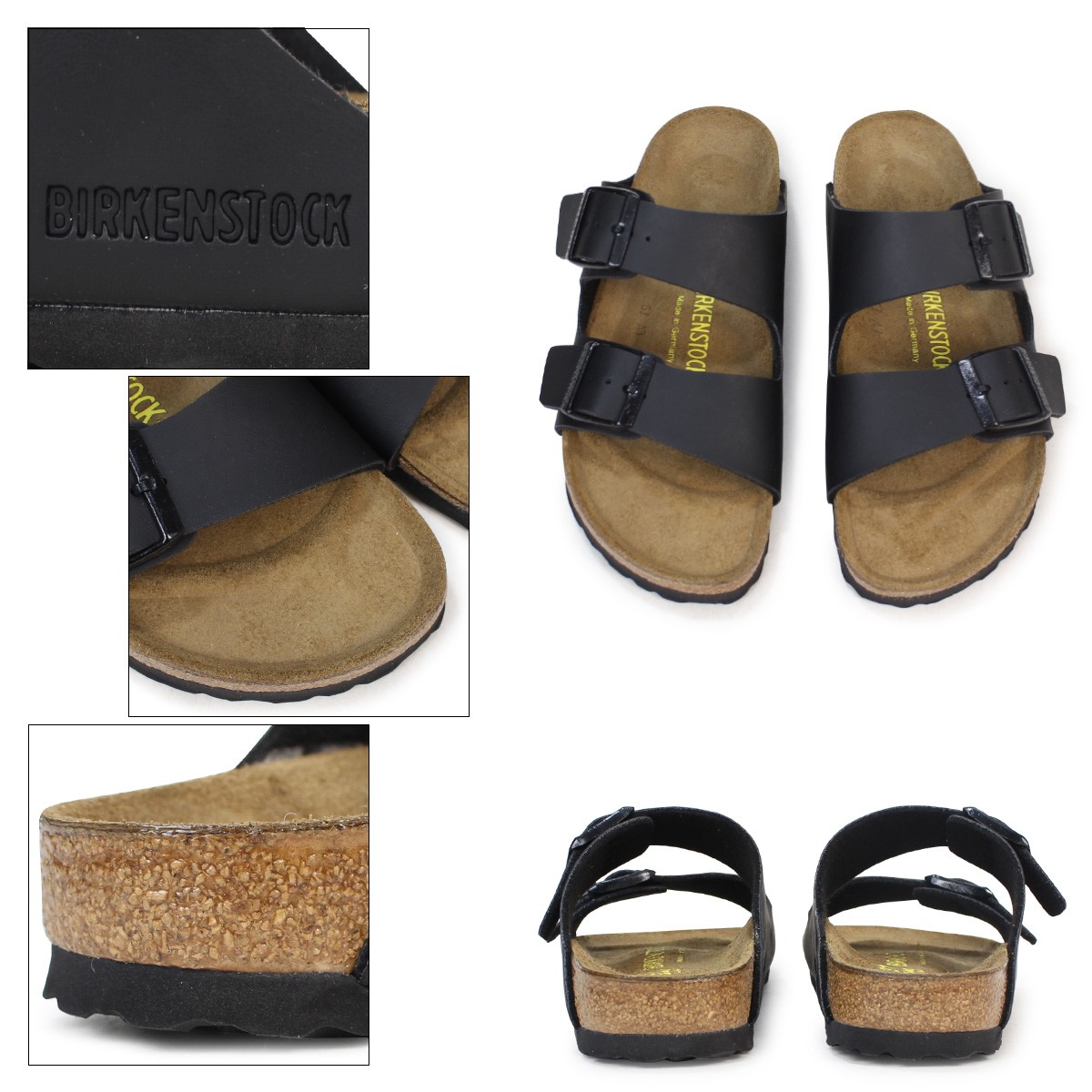 新品 ビルケンシュトック アリゾナ レザー サンダル BIRKENSTOCK 23cm