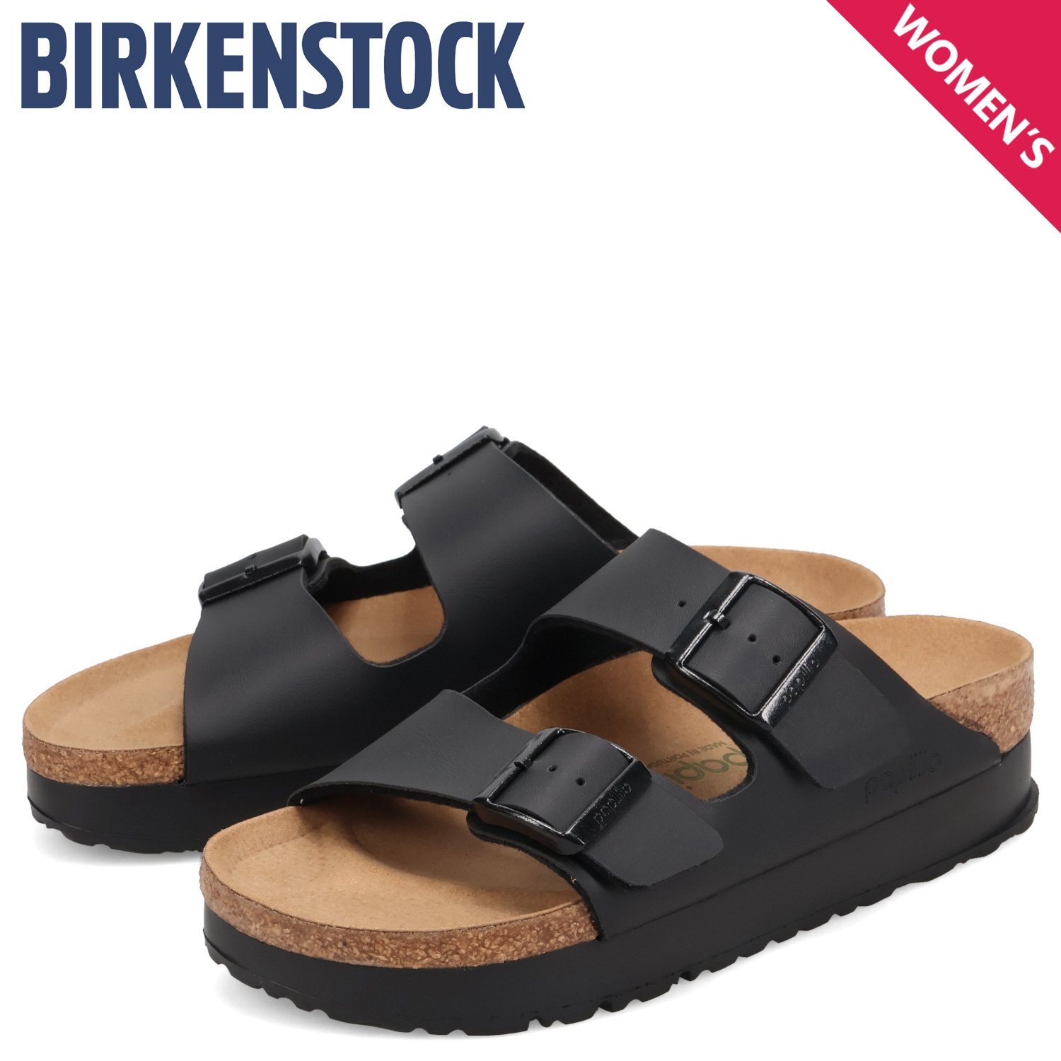 BIRKENSTOCK ブラックムートンフラットサンダル 関税送料込み BIRKENSTOCK サンダル BOSTON/ボストン シアリング ブラック