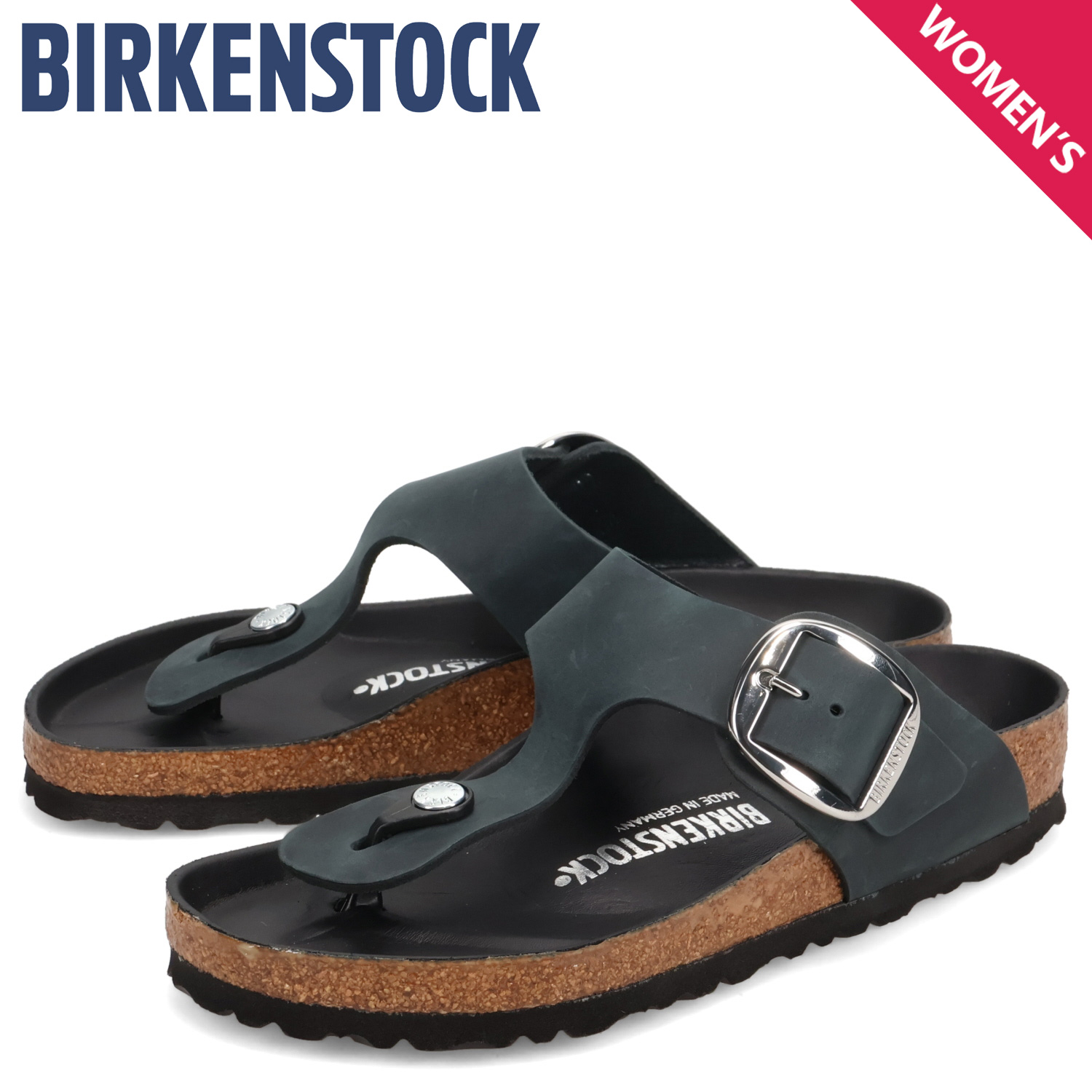 ビルケンシュトック ギゼ ビッグバックル 黒 ブラック レザー【箱付き極美品】 BIRKENSTOCK ビルケンシュトック サンダル ギゼ ビッグバックル