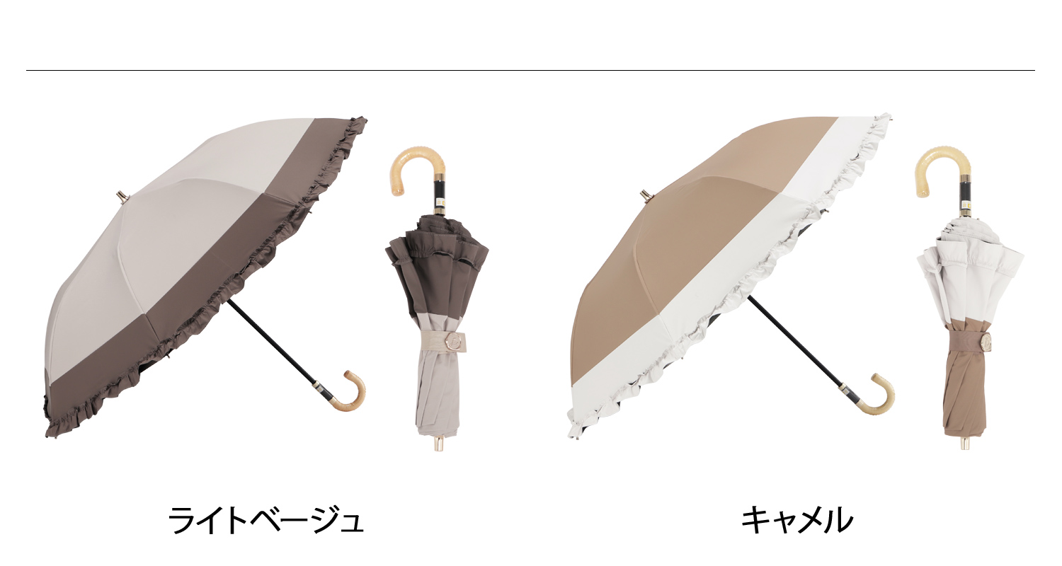Beaurance（ビューランス） 日傘 折りたたみ傘 晴雨兼用 バイカラー
