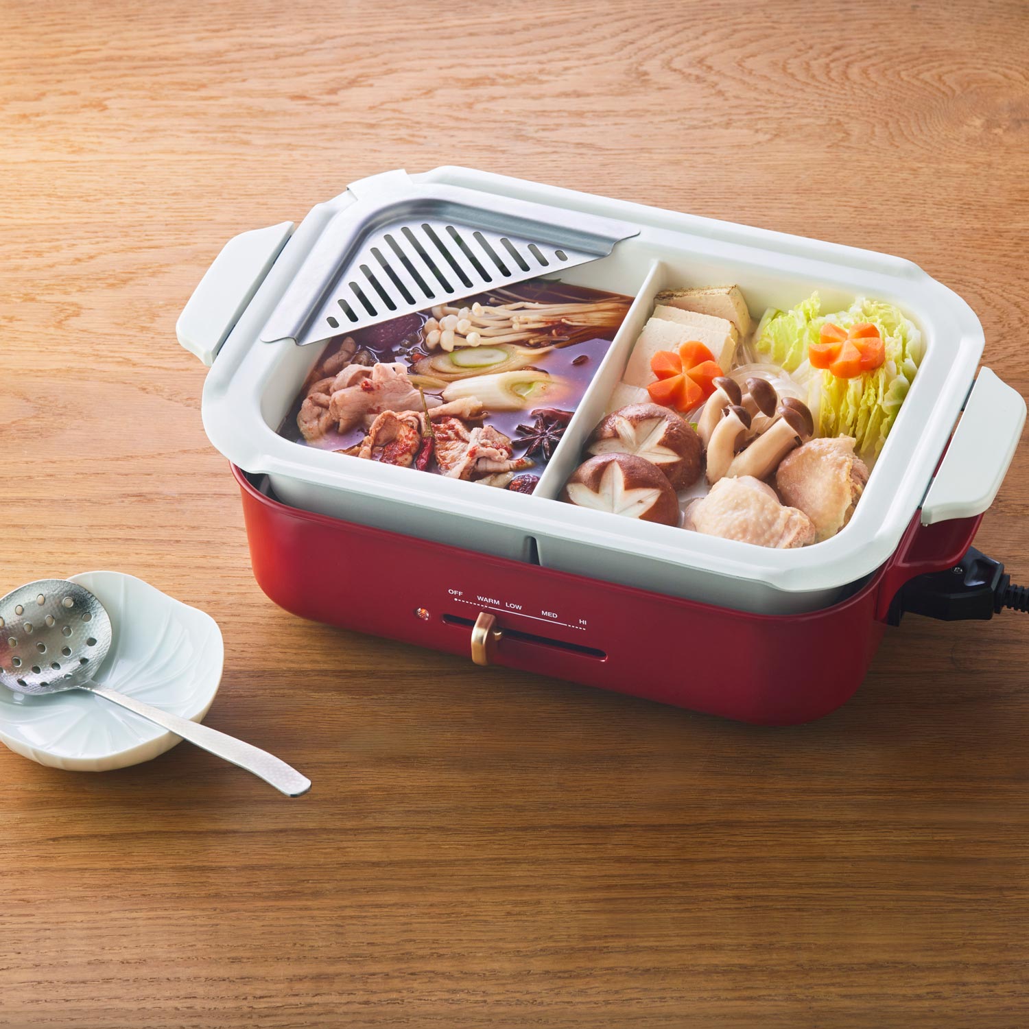 BRUNO（ブルーノ） セラミックコート仕切り鍋 1.6L コンパクトホット