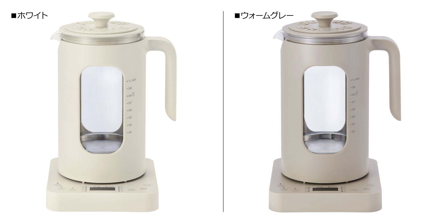 BRUNO（ブルーノ） 特典付き 電気ケトル 1L 温度調節 マルチケトル
