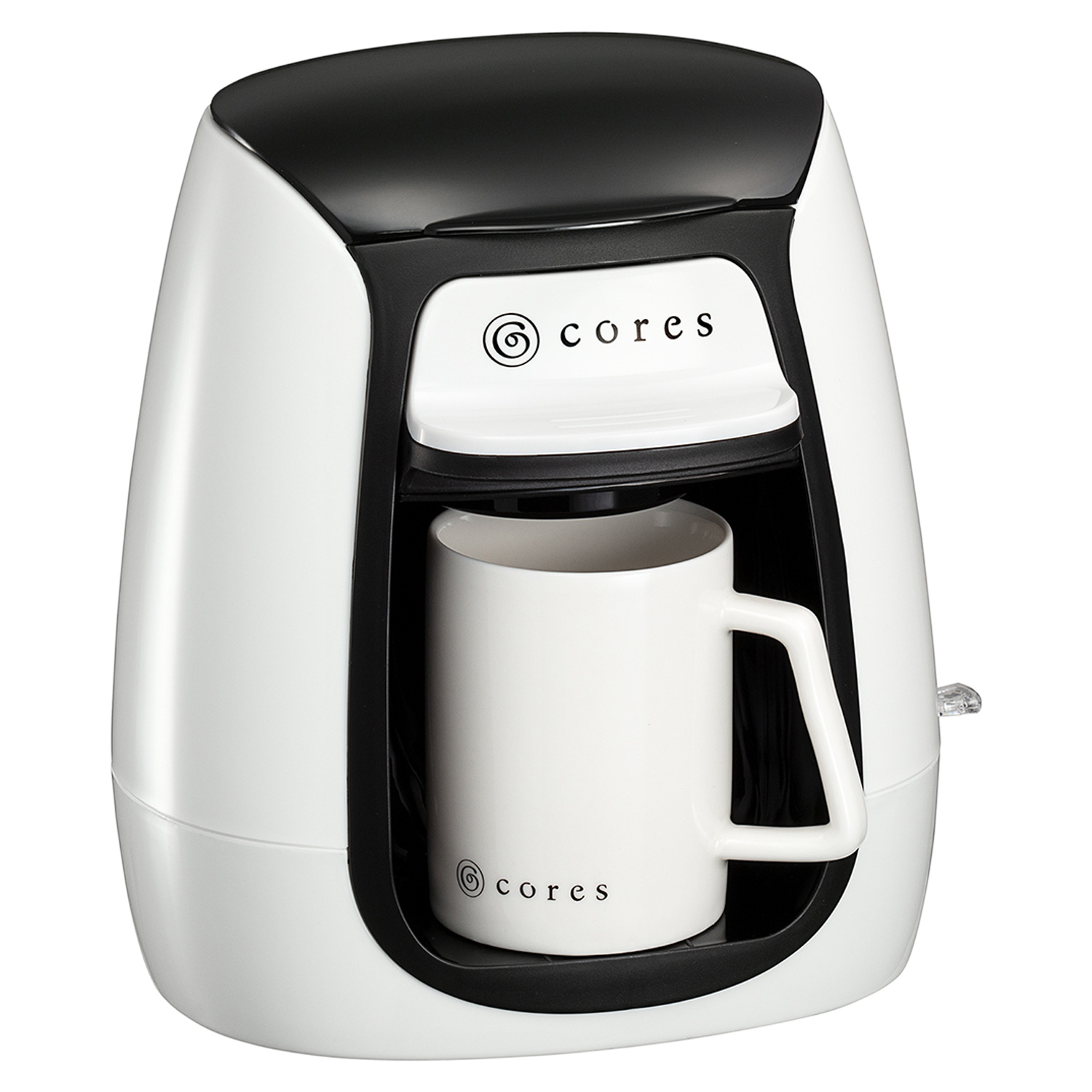 cores コレス コーヒーメーカー コーヒーマシーン 150ml 電動 1 CUP COFFEE MAKER ホワイト 白 C312WH｜sneak｜02