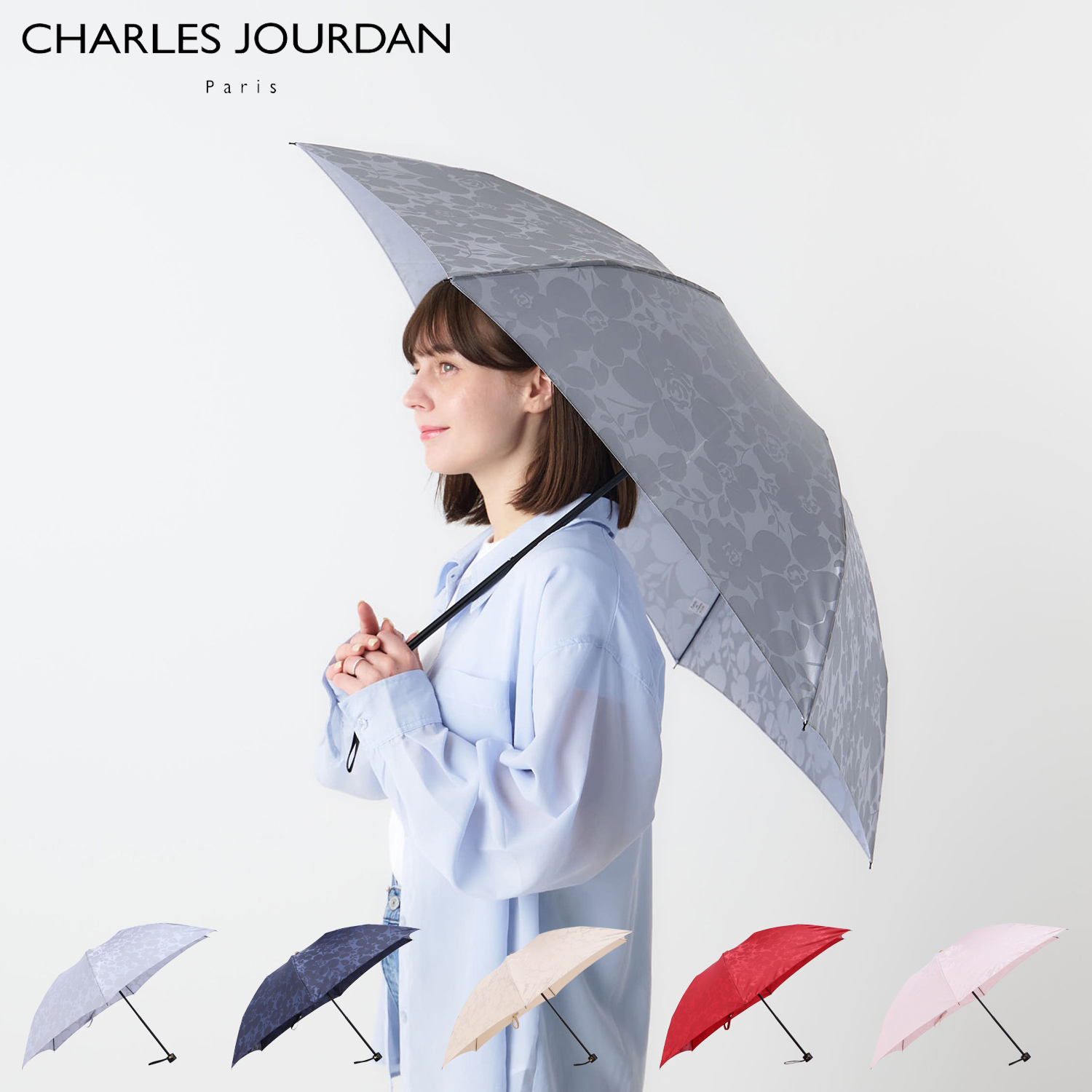 ニック★CHARLES JOURDAN 折りたたみ傘 CHARLES JOURDAN シャルル ジョルダン 傘 折りたたみ 雨傘