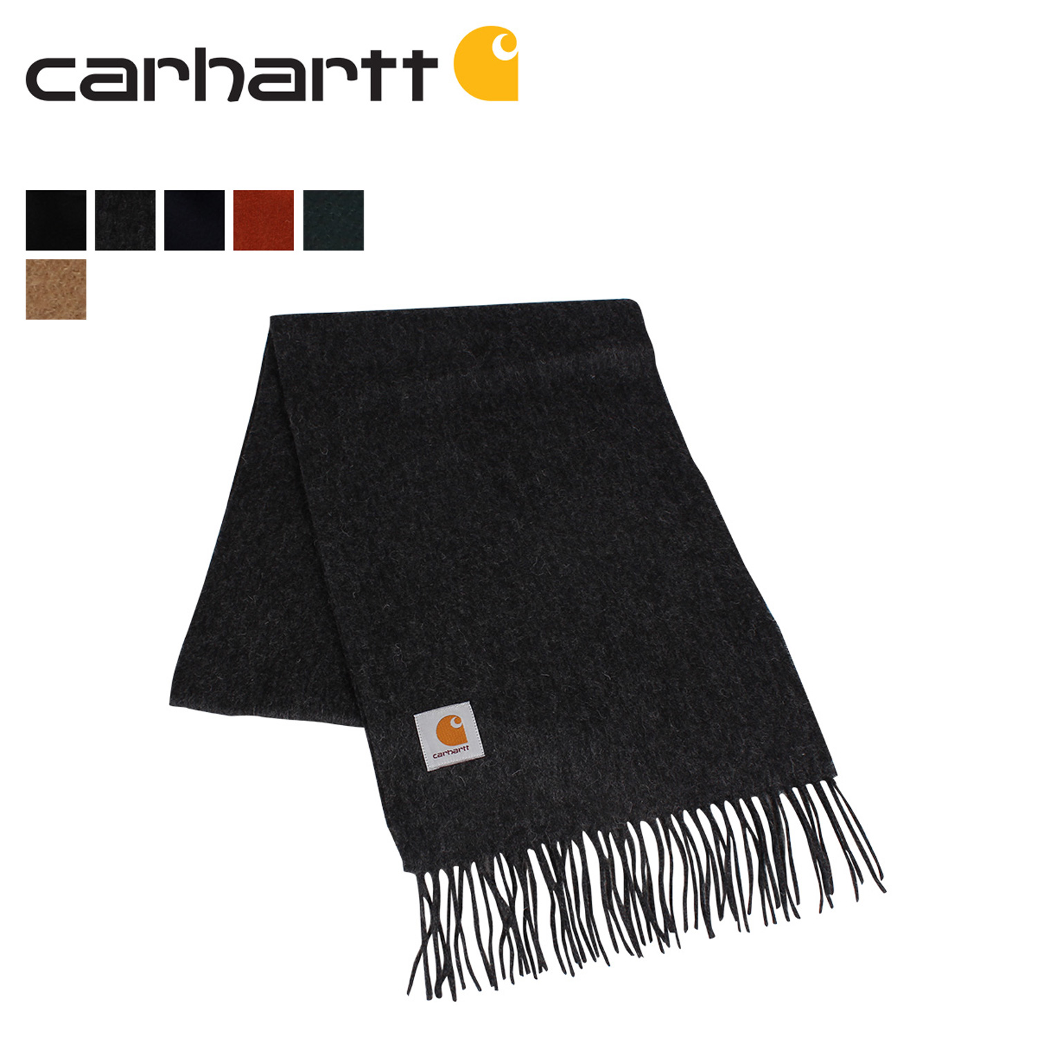 カーハート carhartt マフラー スカーフ メンズ レディース CLAN SCARF ブラック グレー ネイビー オレンジ ブラウン 黒  I013507 : cht-i013507 : スニークオンラインショップ - 通販 - Yahoo!ショッピング