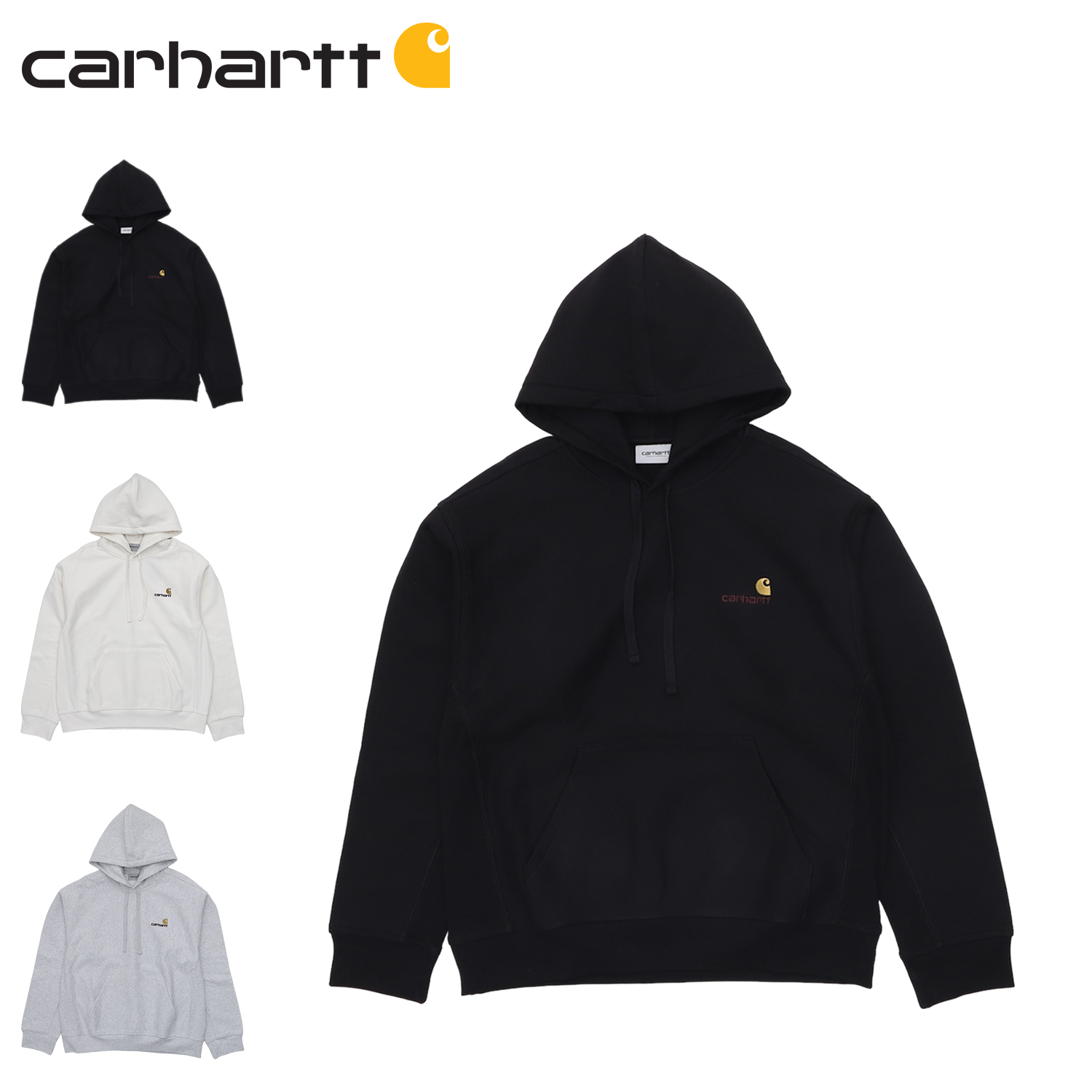 carhartt カーハート スウェット パーカー プルオーバー フーテッド アメリカン スクリプト メンズ 無地 HOODED AMERICAN SCRIPT SWEATSHIRT I028279 Carhartt カーハート carhartt スウェット パーカー プル