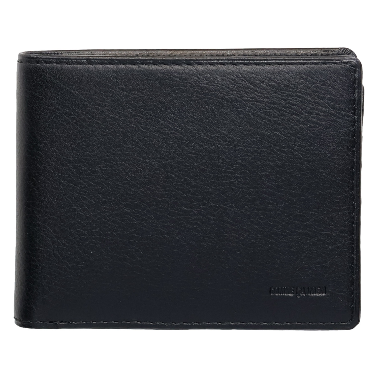 新品 COMME CA MEN 黒 二つ折り財布 COMME CA MEN（コムサメン） 財布 二つ折り メンズ レディース 本革