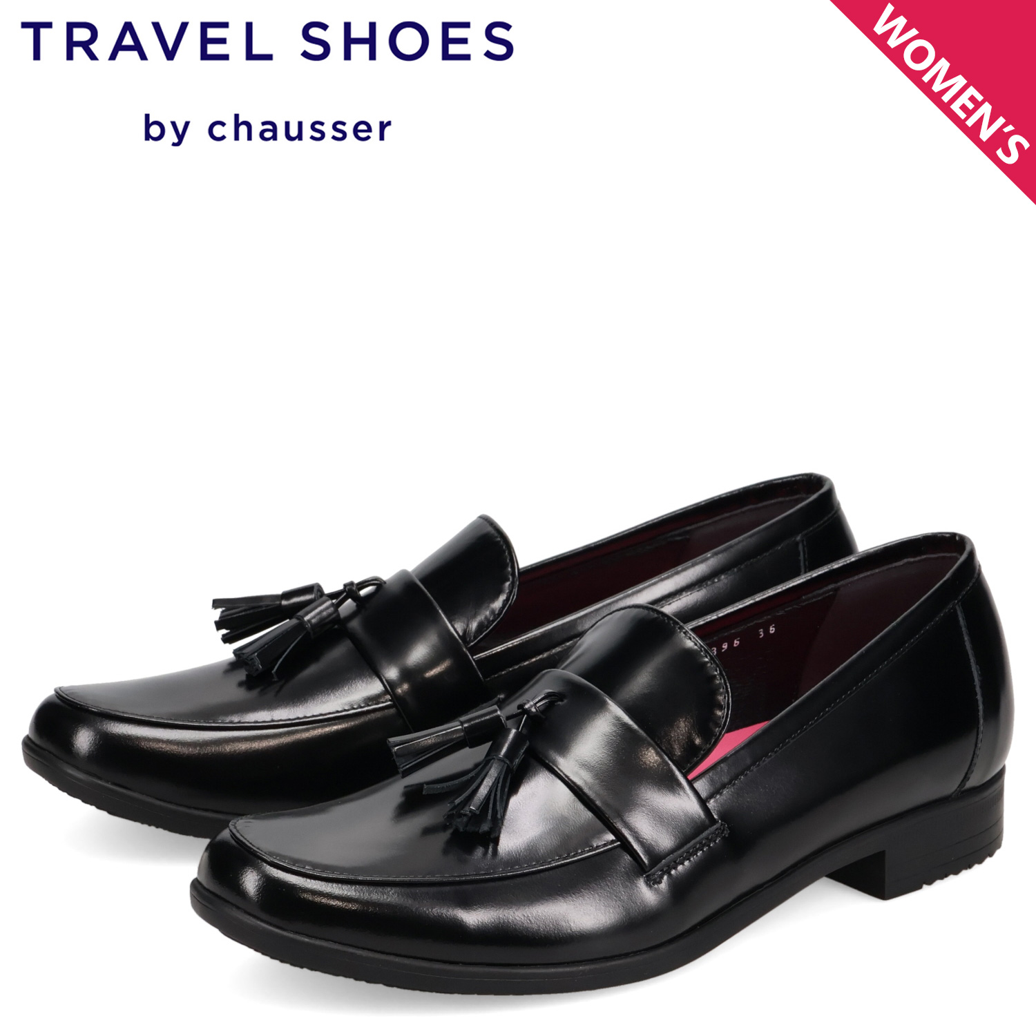 chausser ショセ タッセルローファー ブラック トラベルシューズ chausser（ショセ） トラベル シューズ タッセルローファー レディース