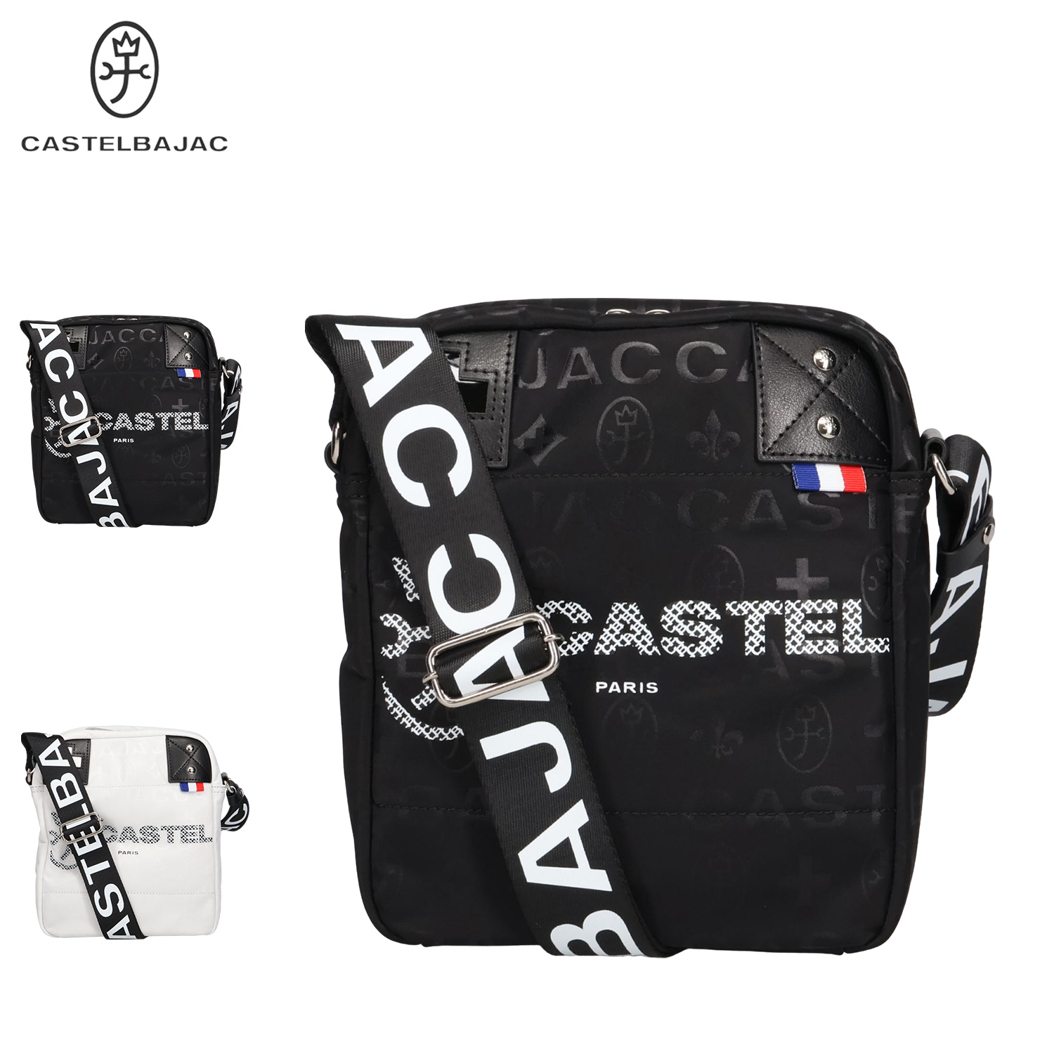 CASTELBAJAC ブラックショルダーバッグ CASTELBAJAC カステルバジャック ショルダーバッグ ミニ メンズ