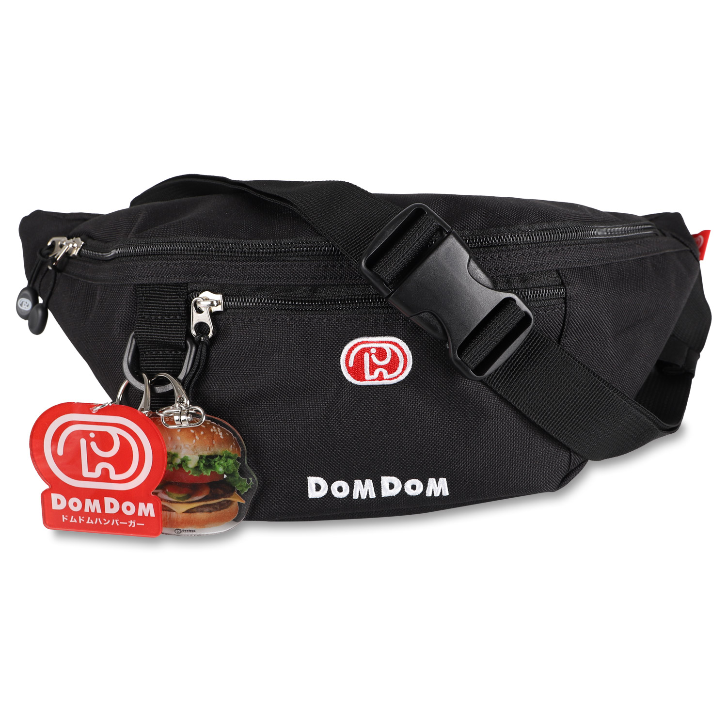 ドムドム DOMDOM ボディバッグ ウエストバッグ メンズ レディース WAIST BAG ブラッ...