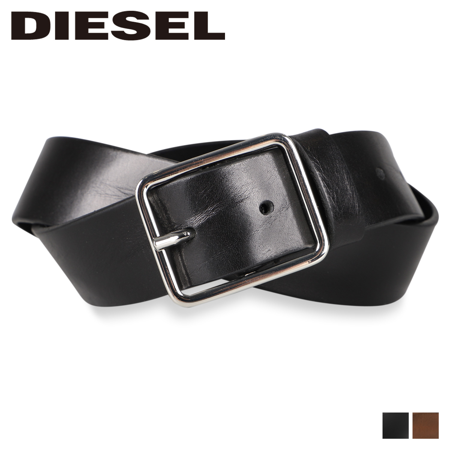 ディーゼル DIESEL ベルト メンズ B-STRAIGHT BELT ブラック