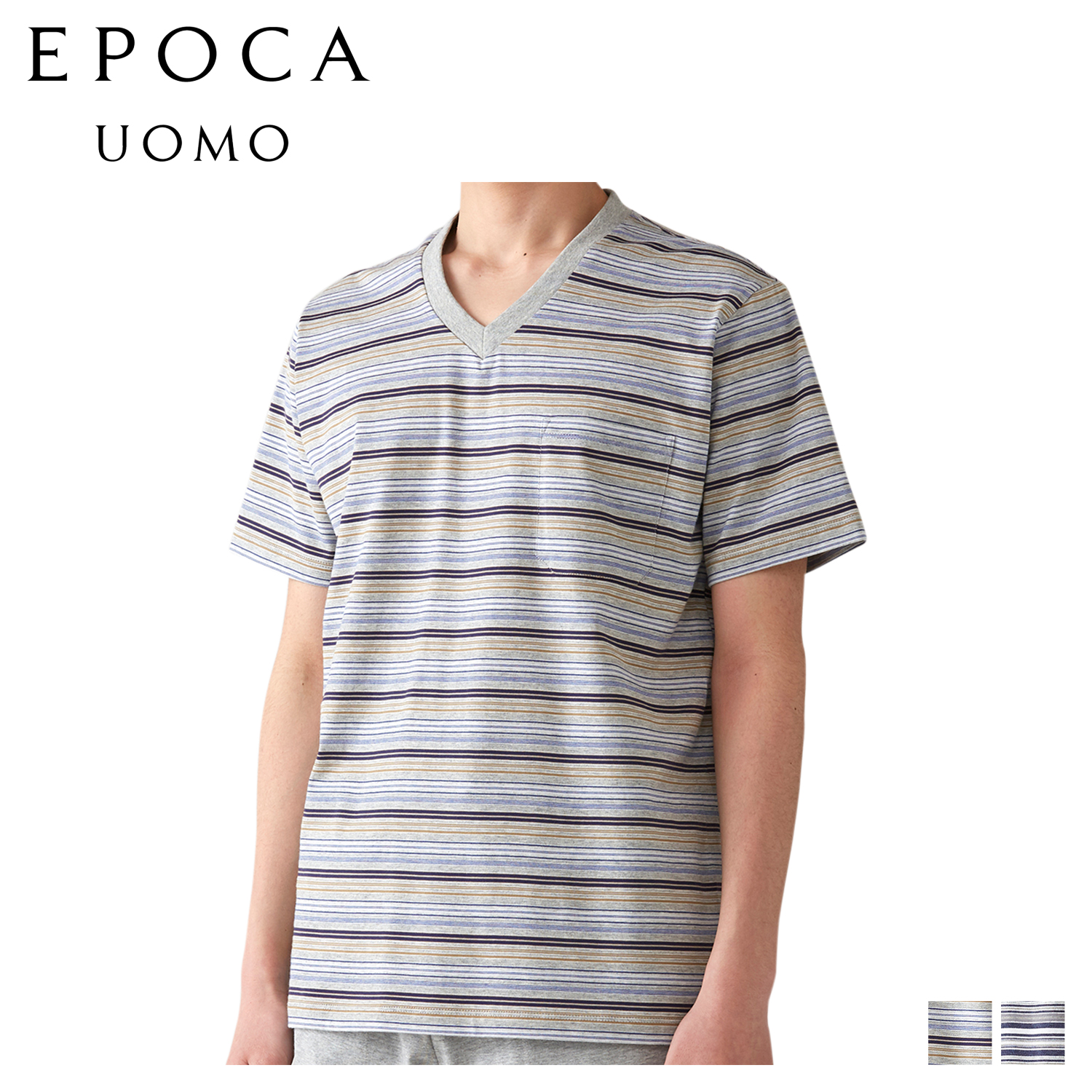 エポカ ウォモ EPOCA UOMO Tシャツ 半袖 カットソー メンズ Vネック