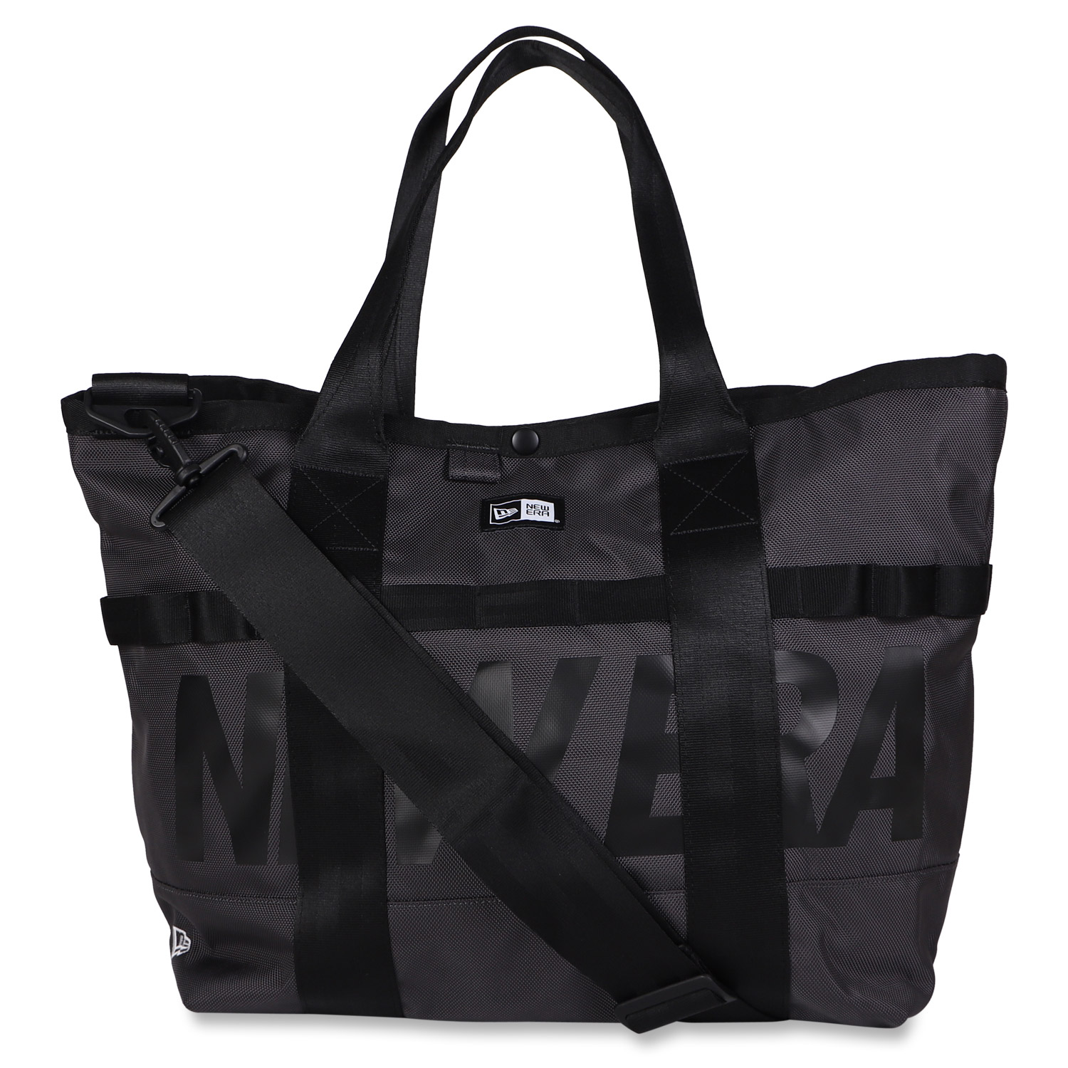 ニューエラ NEW ERA ショルダーバッグ トートバッグ メンズ レディース 斜めがけ ファスナー付き 22L TOTE BAG ブラック 黒｜sneak｜03