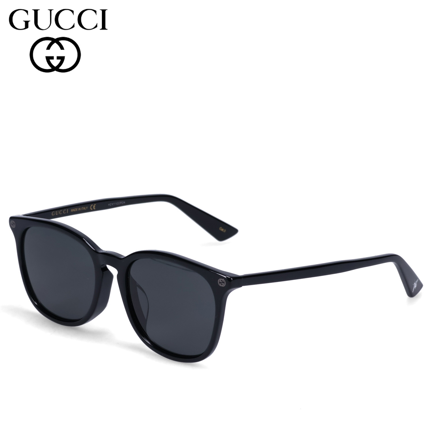 グッチ GUCCI サングラス メンズ レディース アジアンフィット UVカット 紫外線対策 ウェリントン ブラック 黒 GG0154SA-001