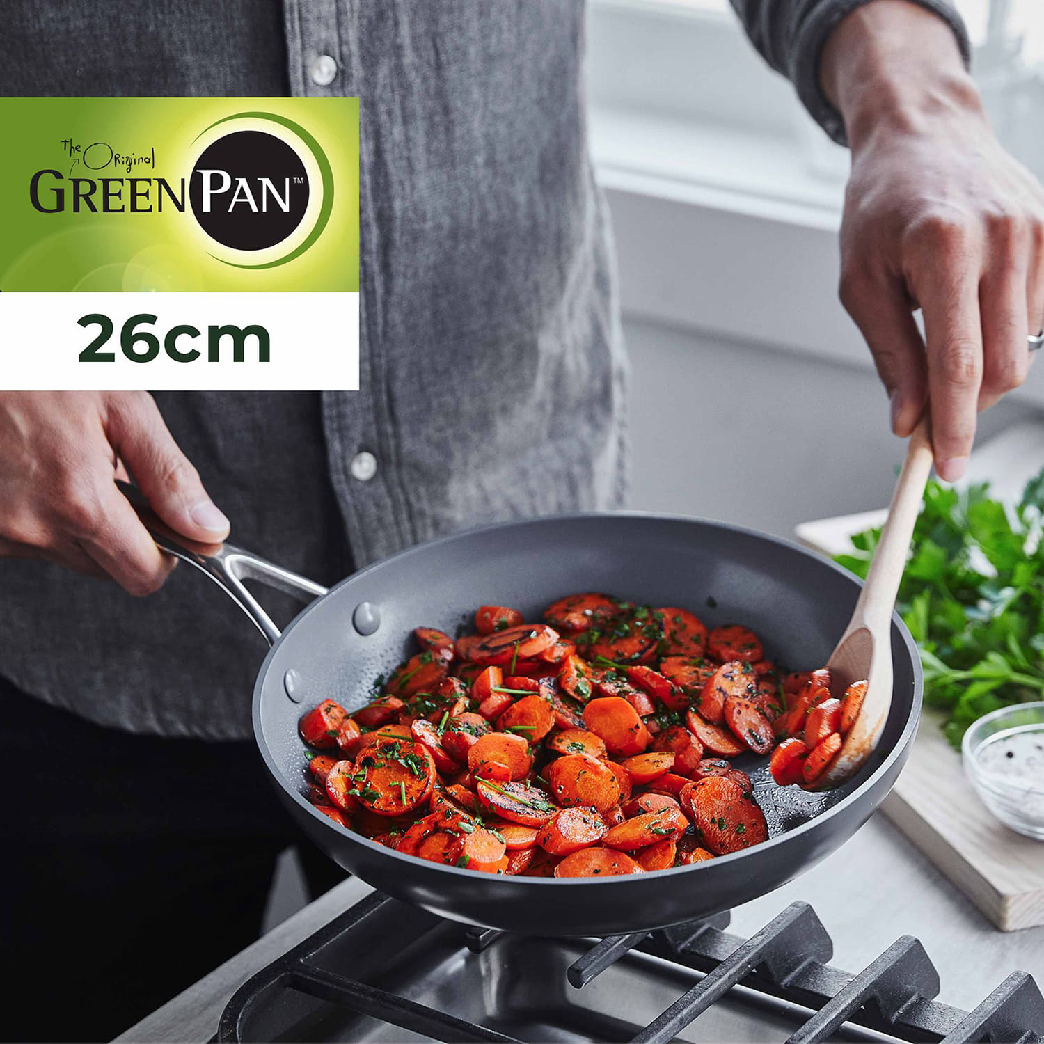 グリーンパン GREENPAN ヴェニスプロ フライパン 26cm IH ガス火対応 VENICE PRO ブラック 黒 CC000652-001 | GREEN PAN | 01