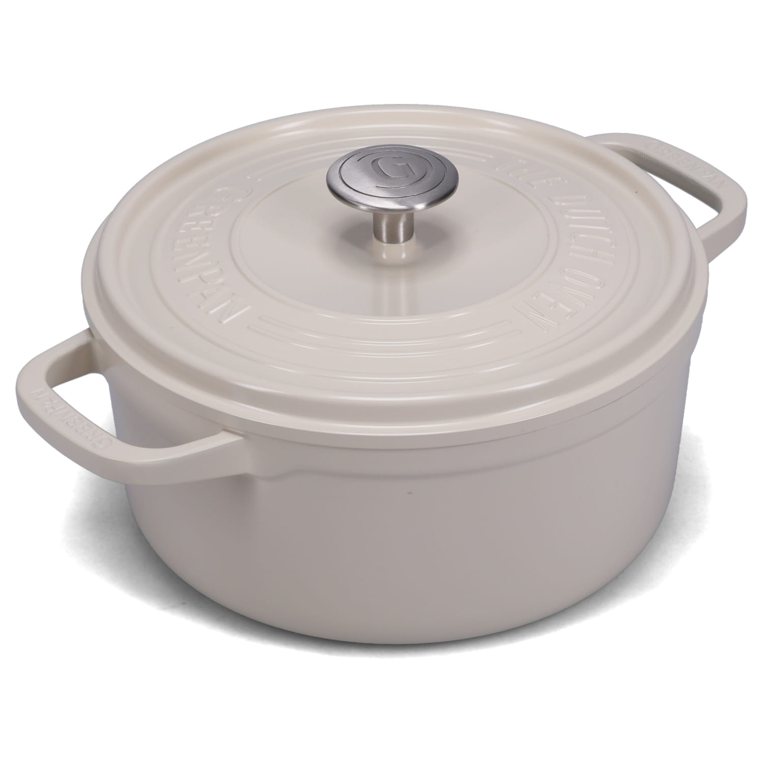 特典付き グリーンパン GREENPAN 両手鍋 ココット ラウンド フェザーウェイト 3.3L 22cm IH ガス対応 蓋付き FEATHERWEIGHTS ホワイト 白 CC007050-004 | GREEN PAN | 01