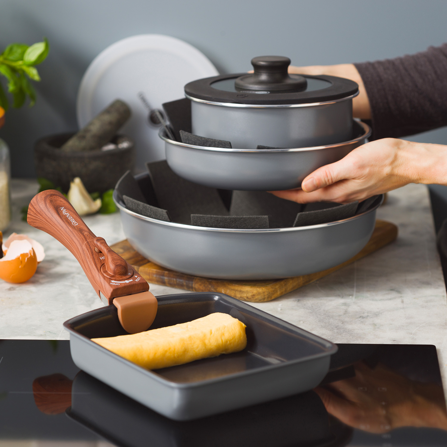 グリーンパン GREENPAN フライパンセット 9点セット フライパン ソース