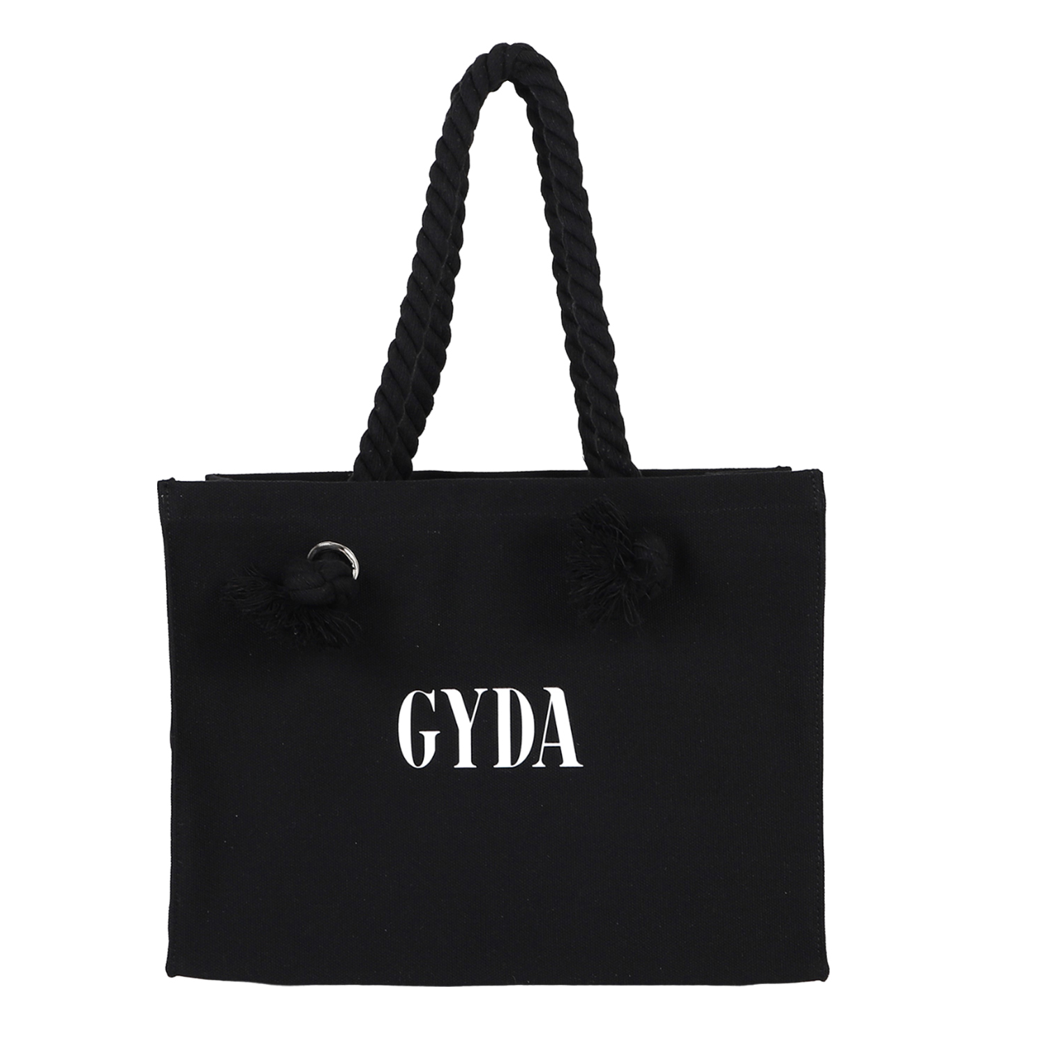 GYDA ジェイダ トートバッグ キャンバス ショッパー風 レディース A4サイズ対応 軽い TOTE BAG ブラック アイボリー 黒 GY-B191｜sneak｜02