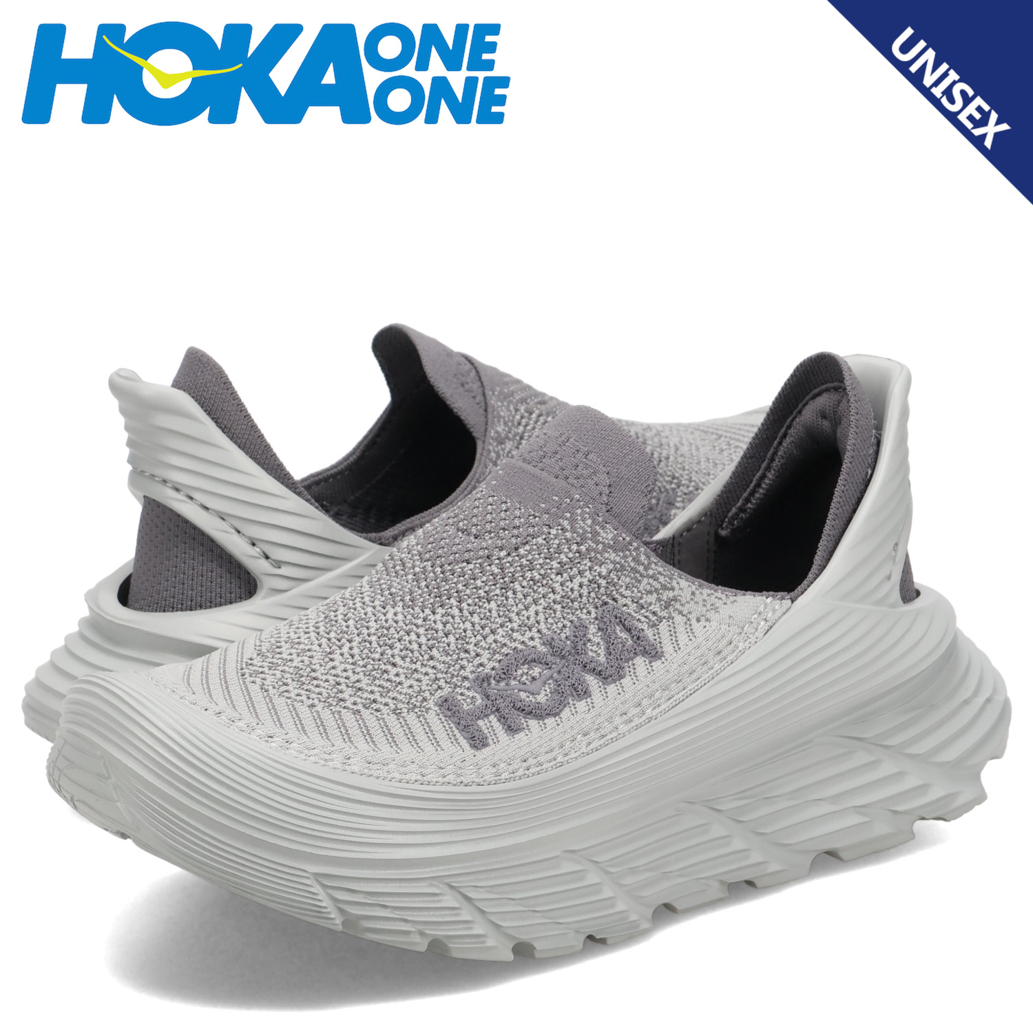 ホカオネオネ HOKA ONE ONE スニーカー スリッポン リストア TC メンズ レディース 厚底 RESTORE TC グレー 1134532 HOKA ONEONE（ホカ オネオネ） スニーカー スリッポン リストア メンズ