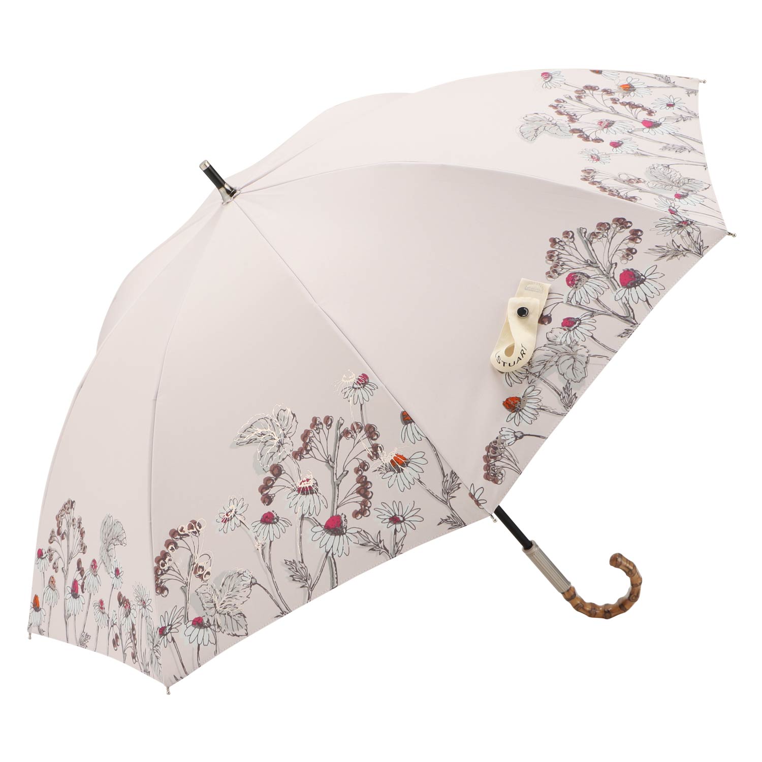 新品JILLSTUART コンパクト傘　一級遮光　晴雨兼用傘ジルスチュアート JILL STUART（ジル スチュアート）】 ボタニカルプリント晴雨