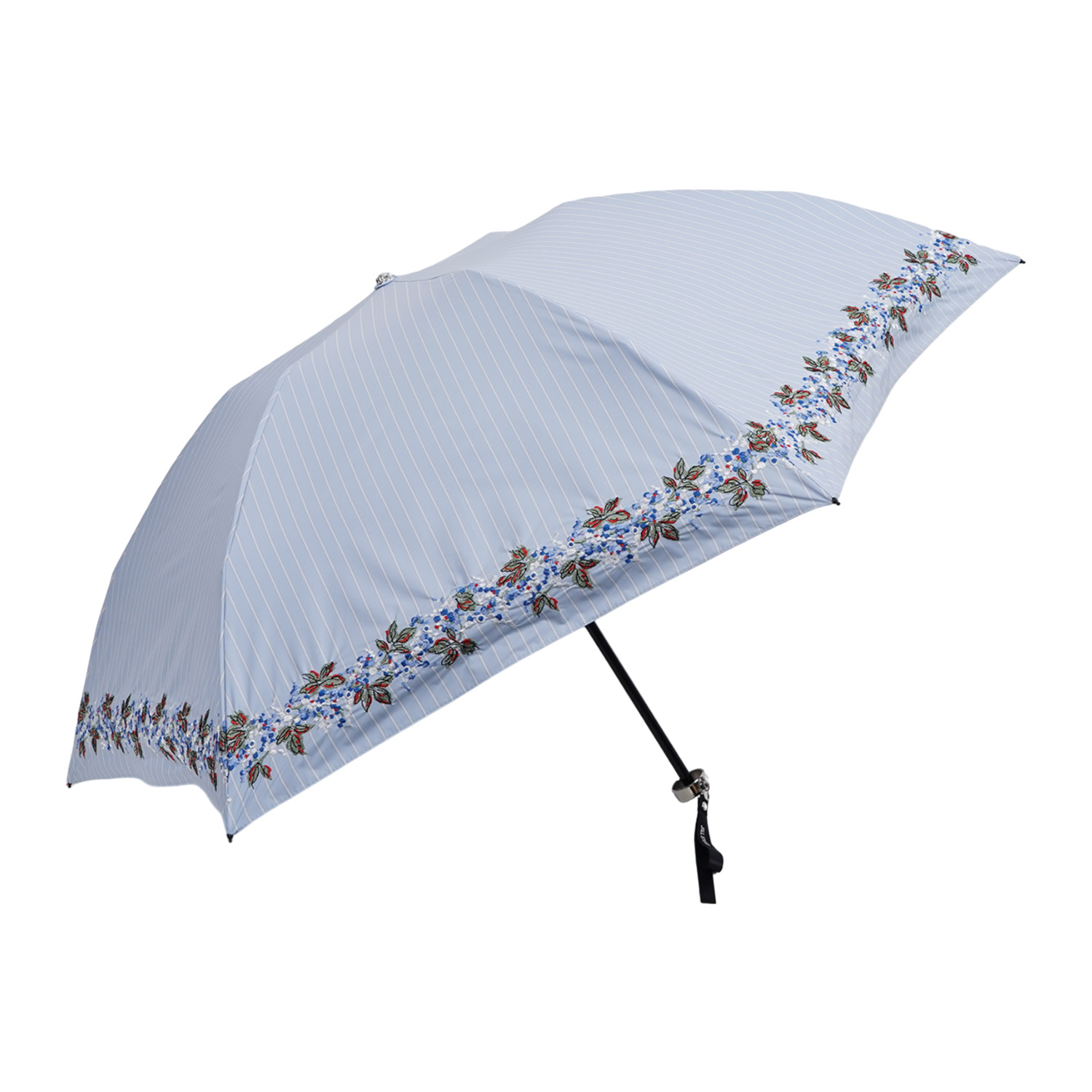 最終☆JILLSTUART☆折畳日傘 花柄 刺繍 遮熱・遮光　新品 JILL STUART ジル スチュアート 日傘 折りたたみ 晴雨兼用 軽量