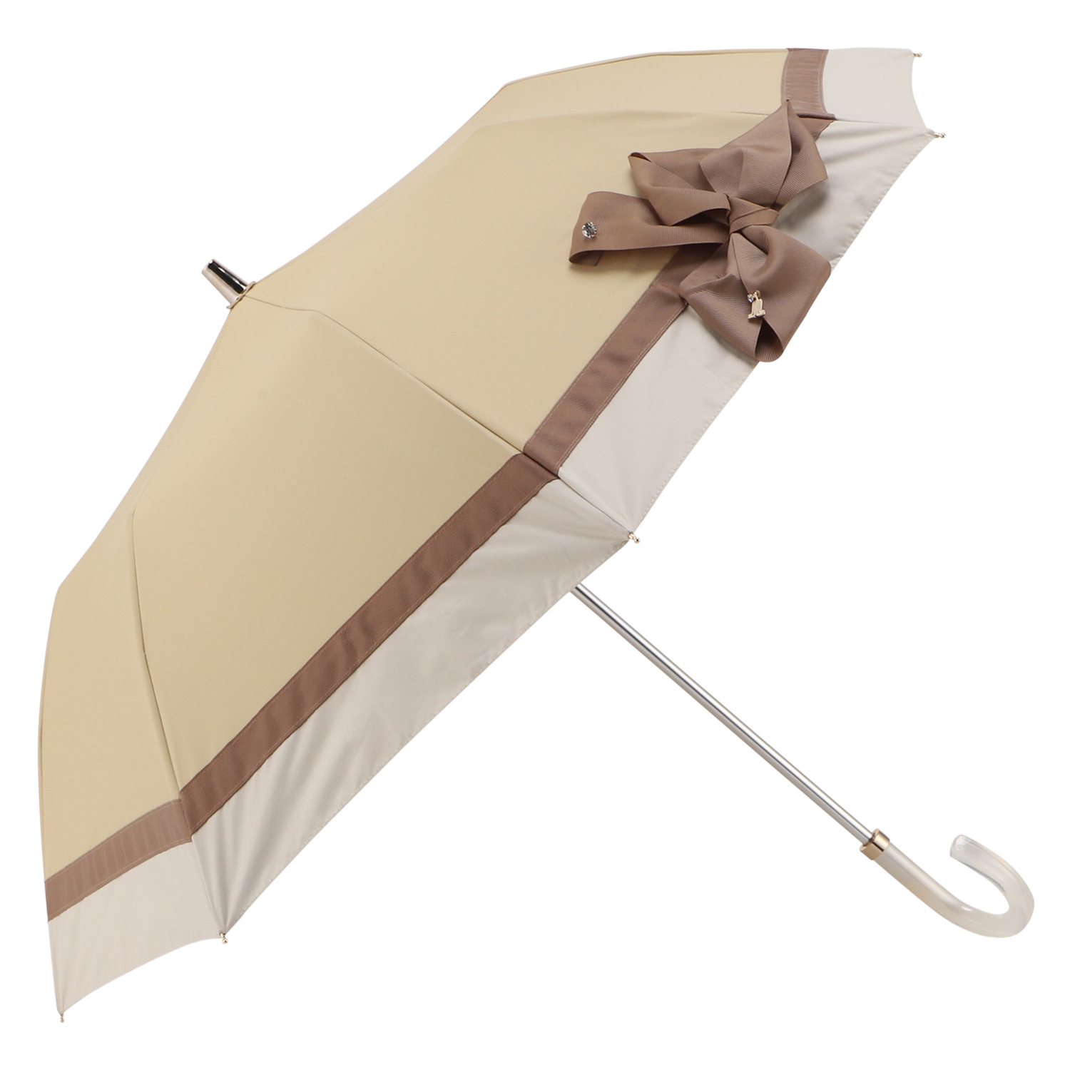 【新品】LANVIN　ランバン　日傘　キャメル LANVIN en Bleu ランバンオンブルー 日傘 折りたたみ 晴雨兼用