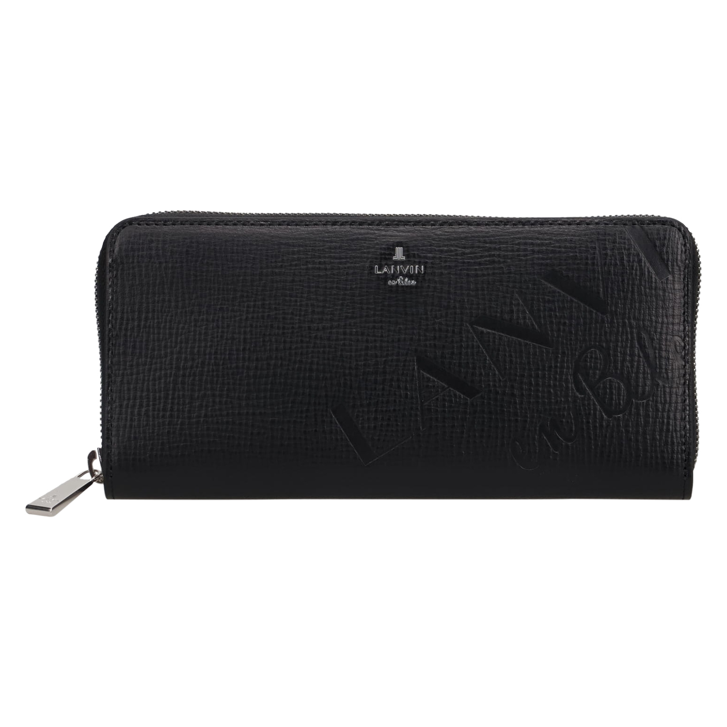 LANVIN COLLECTION 長財布 ネイビー/ホワイト LANVIN COLLECTION EMBOSS COMBINATION 小銭入れ付き二つ折り