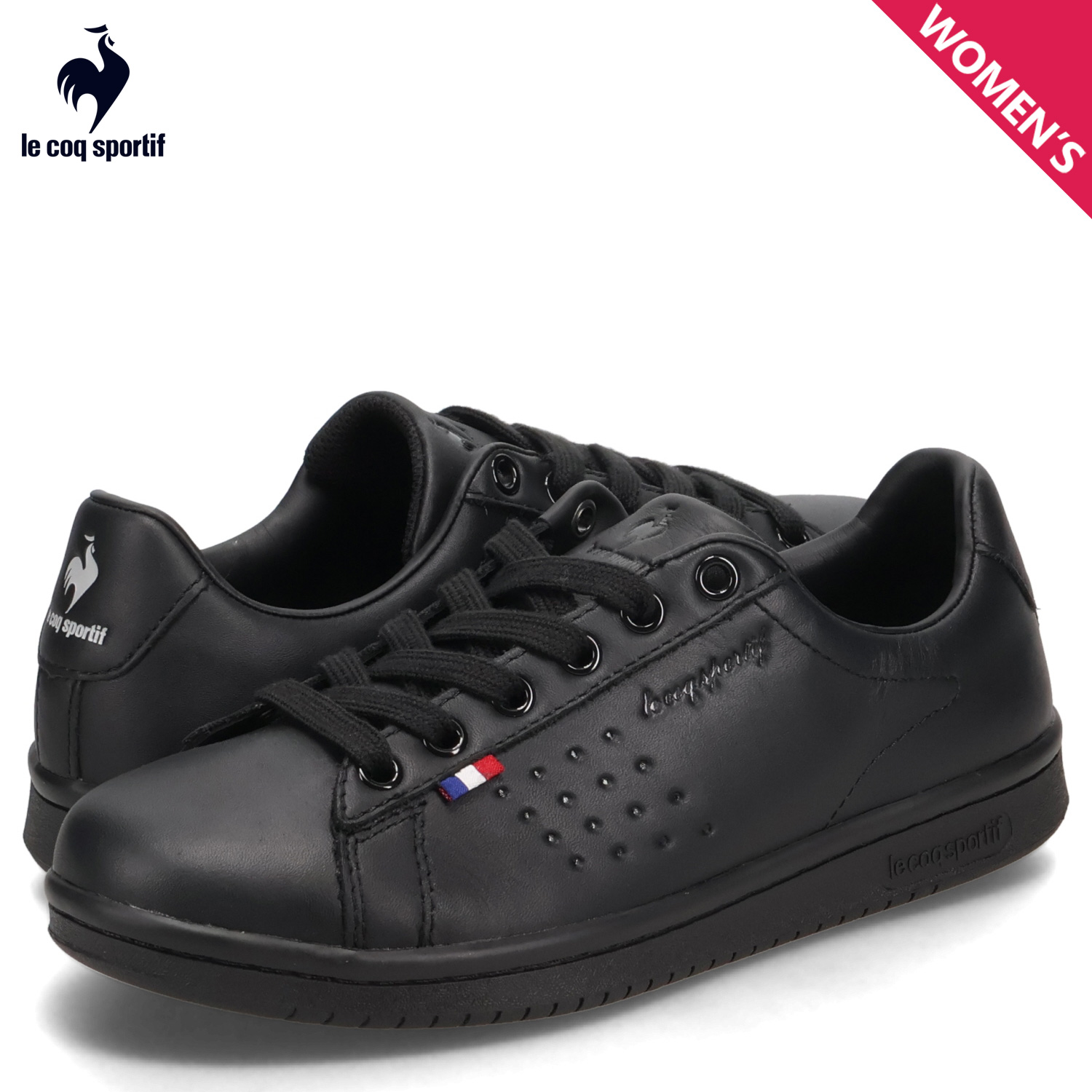 ルコック スポルティフ le coq sportif スニーカー ラ ローラン レディース 2Eワイズ 防水 LA ROLAND ECL R ブラック 黒 LU5SSN19UZ lcq-lu5ssn19uz_r.jpg