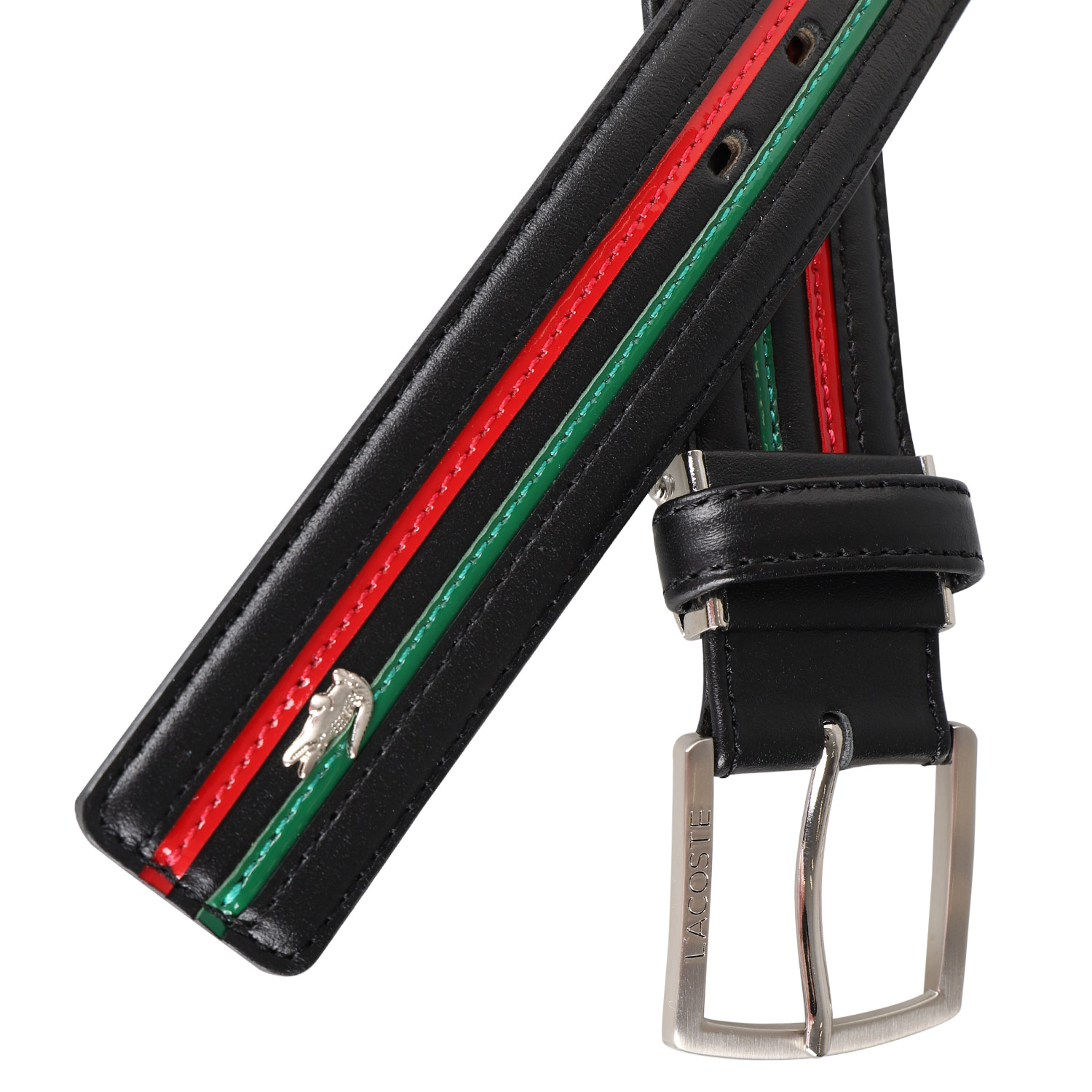 ラコステ LACOSTE ベルト レザーベルト メンズ 本革 BELT ブラック