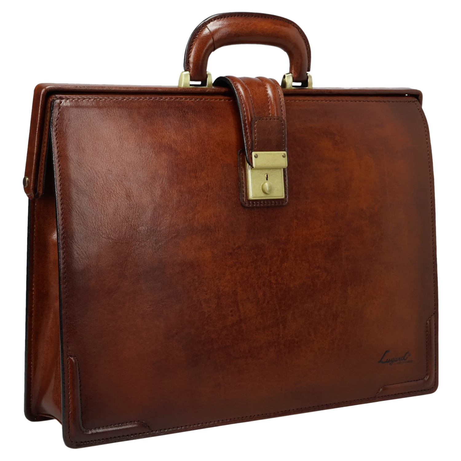 ラガード Lugard バッグ ダレスバッグ ビジネスバッグ メンズ ジースリー A4 本革 牛革 鍵付 薄型 日本製 Ｇ-3 ブラウン 5233 | LUGARD | 01