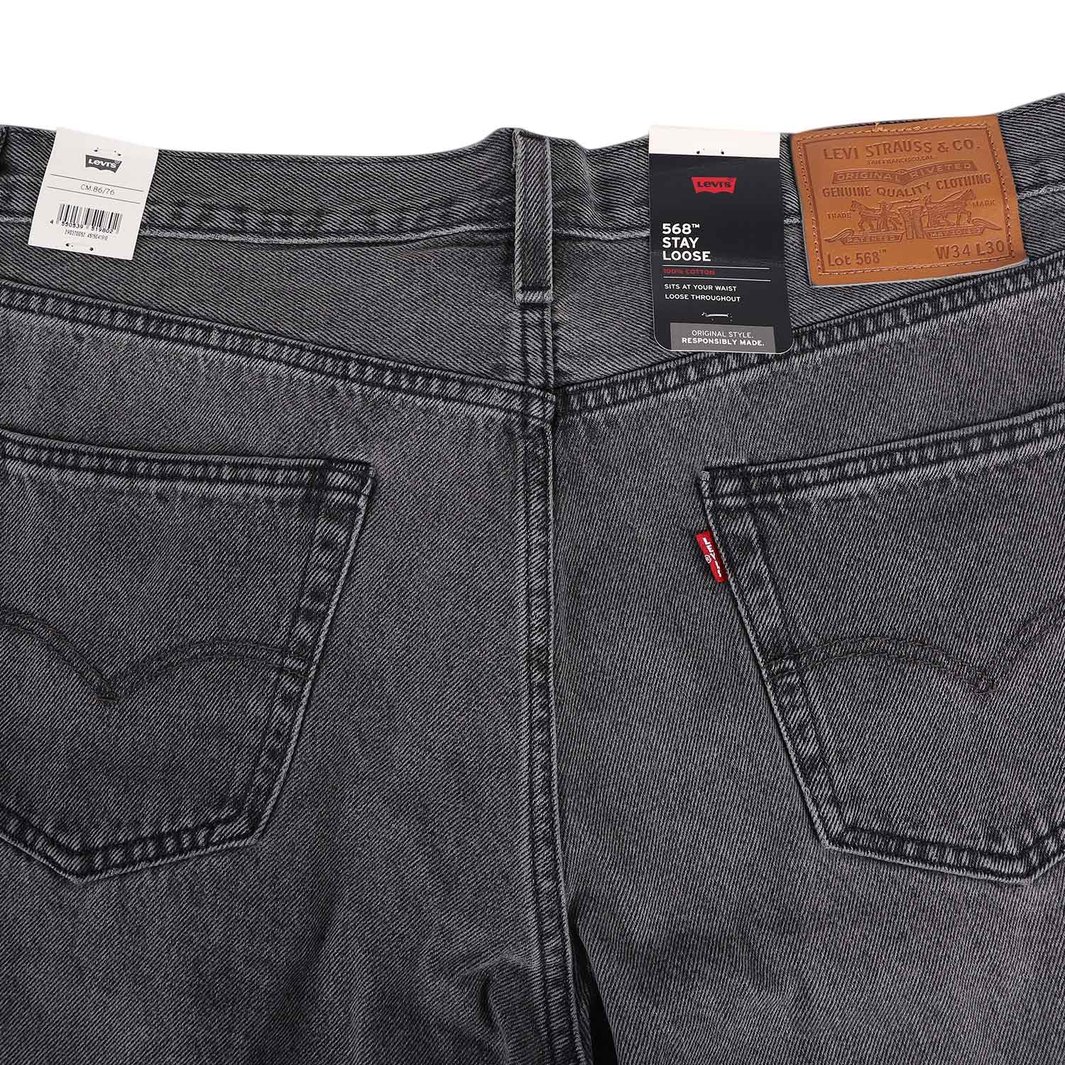 Levi's リーバイス LEVIS 568 ダーク ブラック デニム パンツ