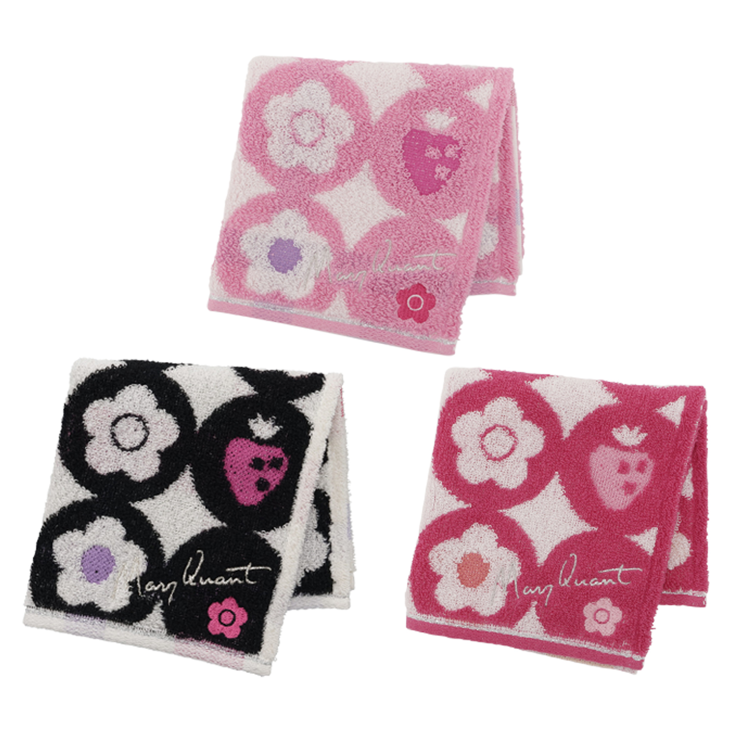 MARY QUANT（マリークヮント） ハンカチ 3点セット ハンドタオル ミニ