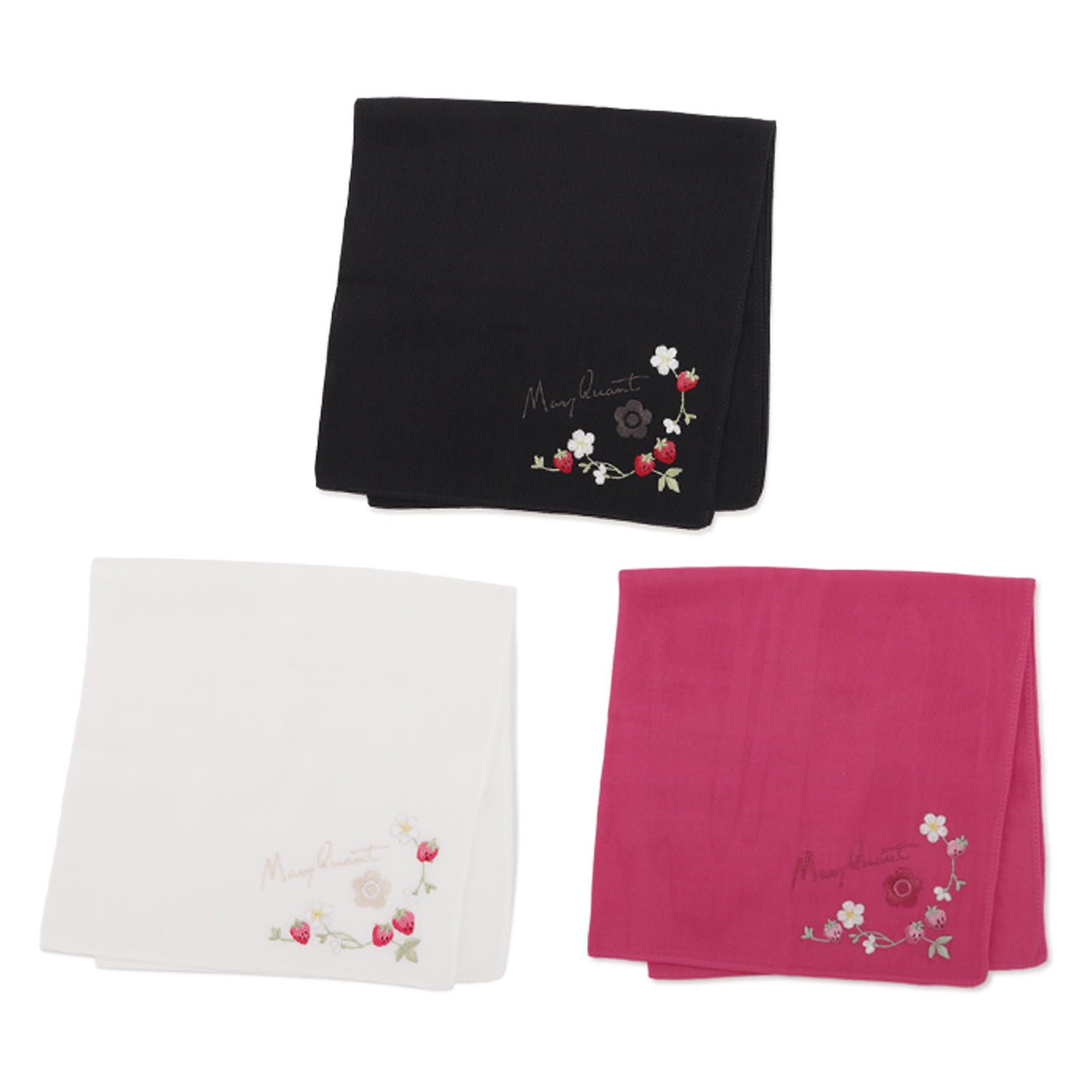 MARY QUANT（マリークヮント） ハンカチ 3点セット ハンドタオル ミニ