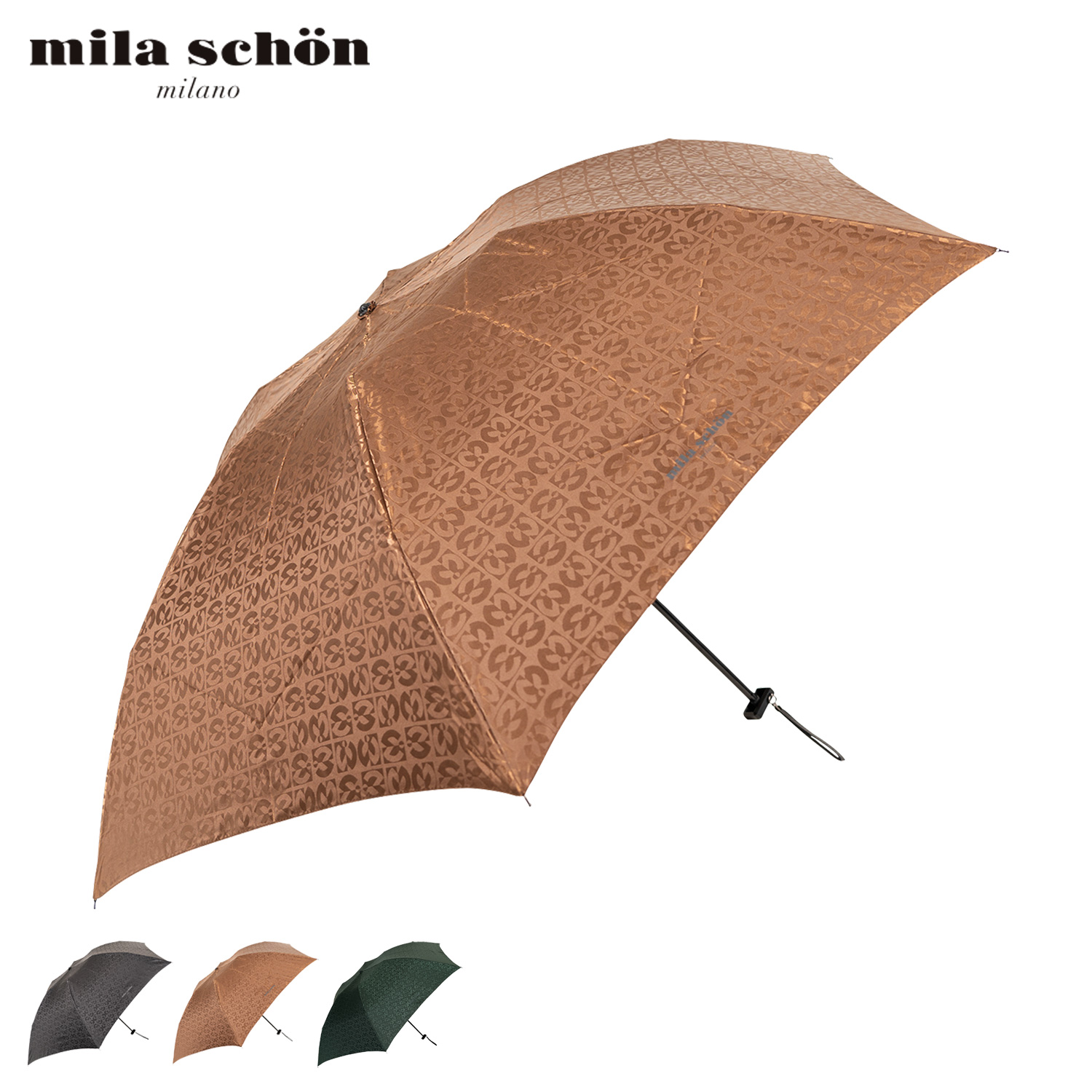 mila schon（ミラショーン） 傘 折り畳み 雨傘 メンズ 60cm 軽量 