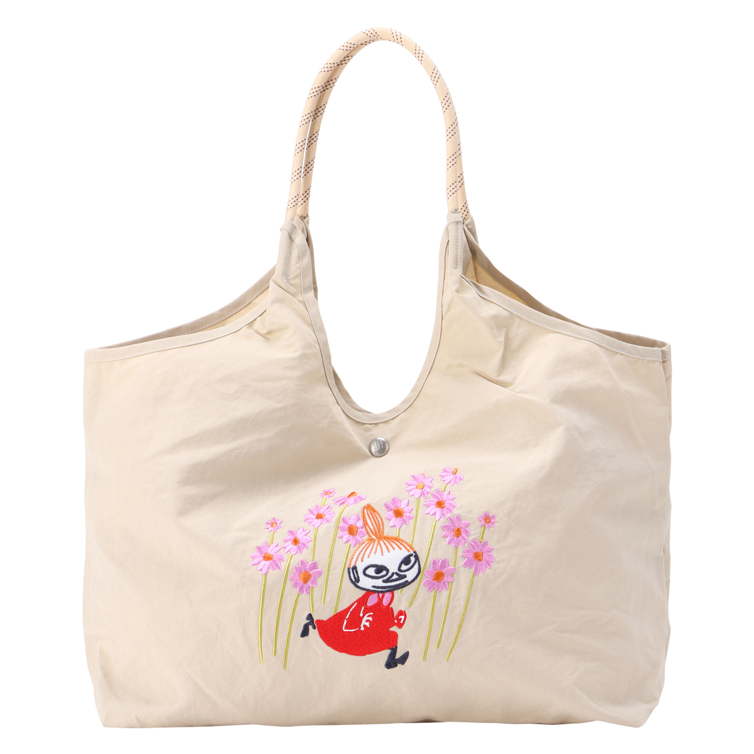 ムーミン MOOMIN トートバッグ エコバッグ ミイ スナフキン ニョロニョロ レディース 15L 撥水 軽量 刺繍 グレー カーキ レッド ブルー RMPK-01 | MOOMIN | 01