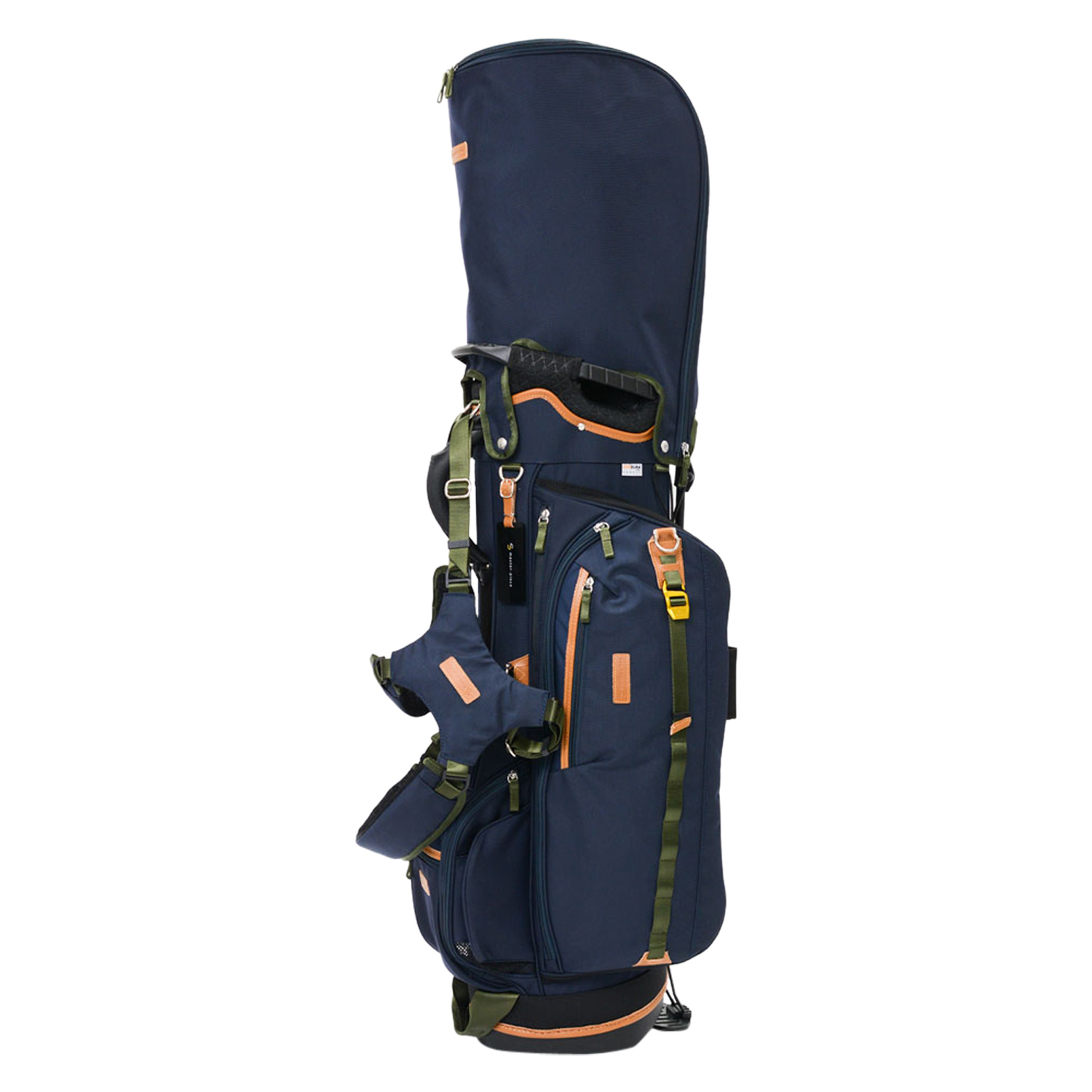 マスターピース キャディバッグ スタンド、フードカバー付き ネイビー