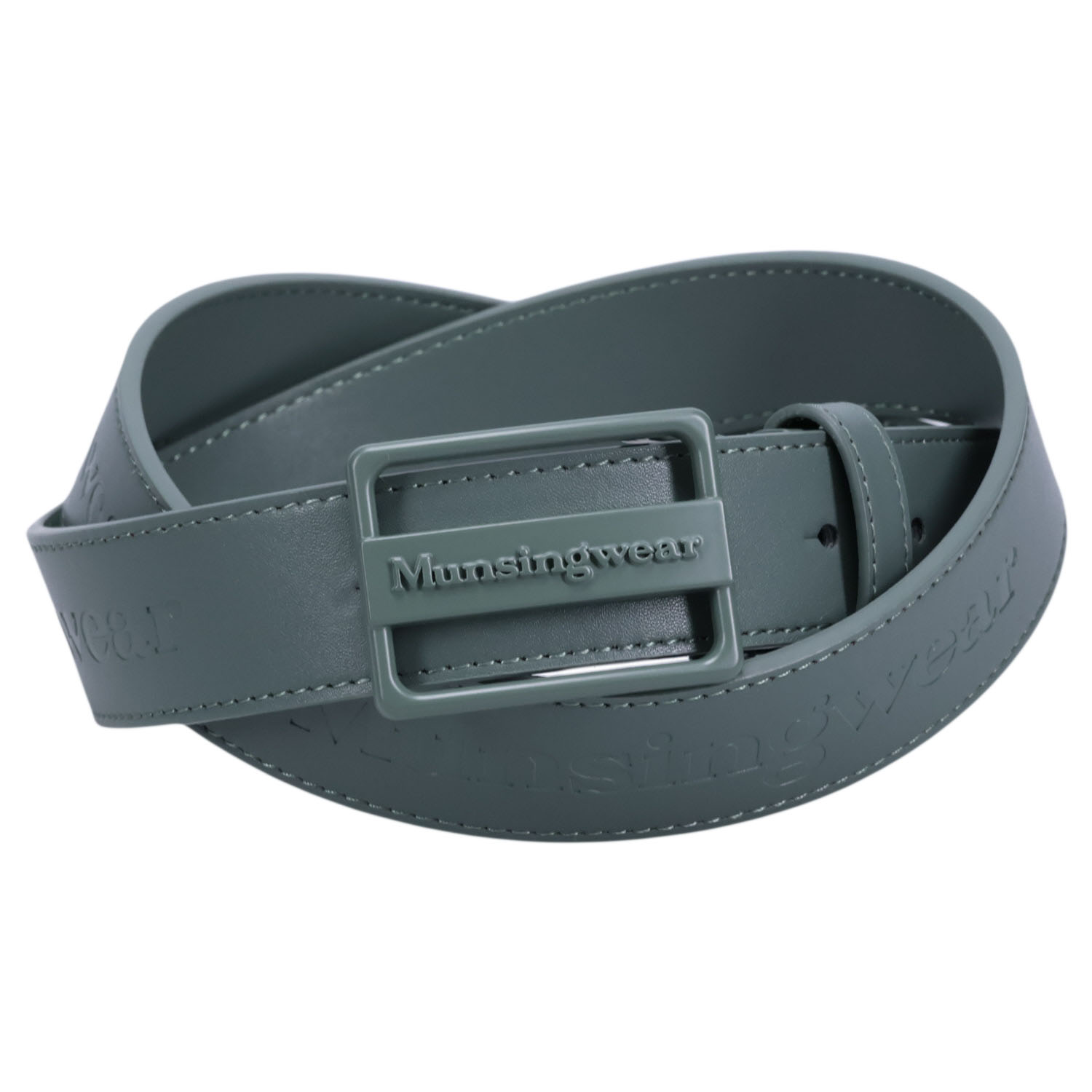 マンシングウェア Munsingwear ベルト レザーベルト メンズ BELT ブラック ホワイト...