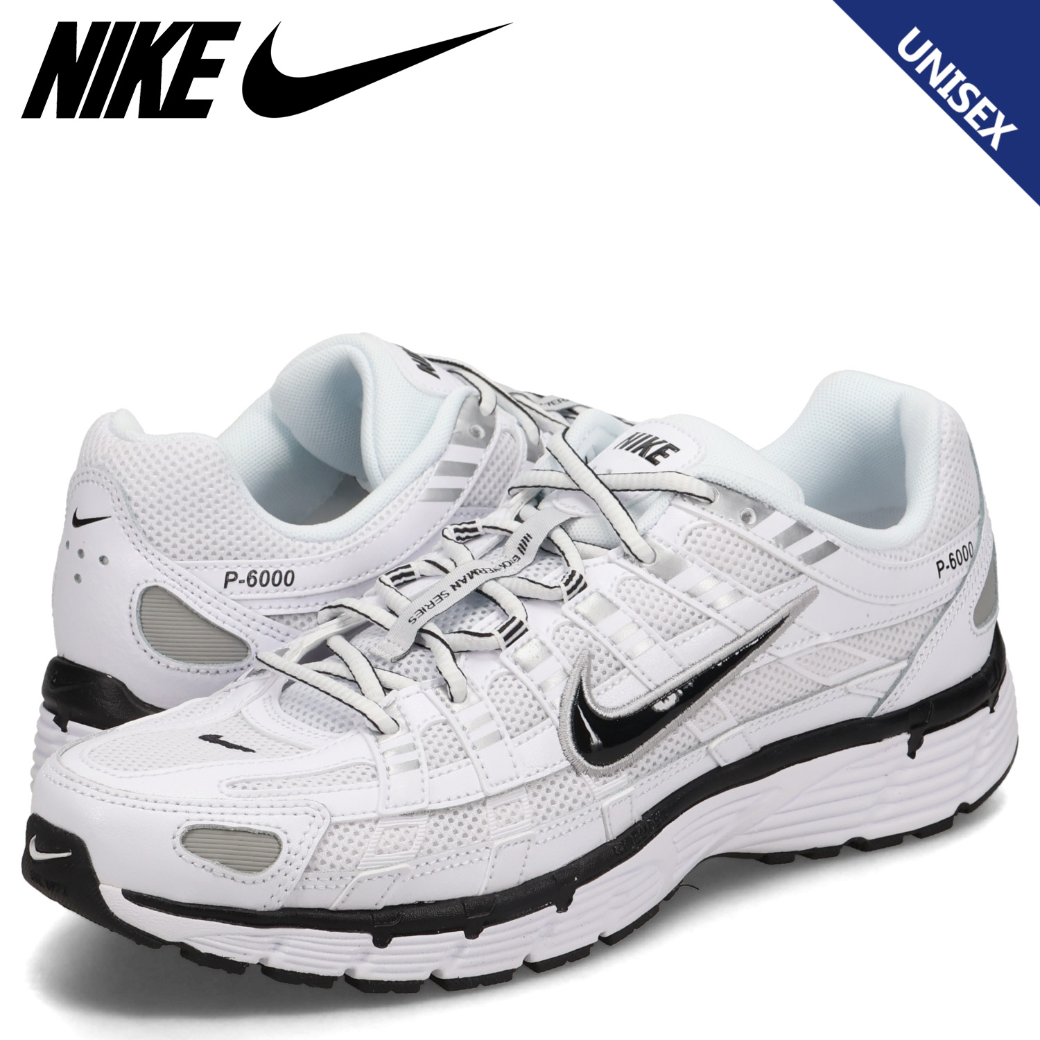 NIKE ナイキ スニーカー メンズ レディース P-6000 ホワイト 白