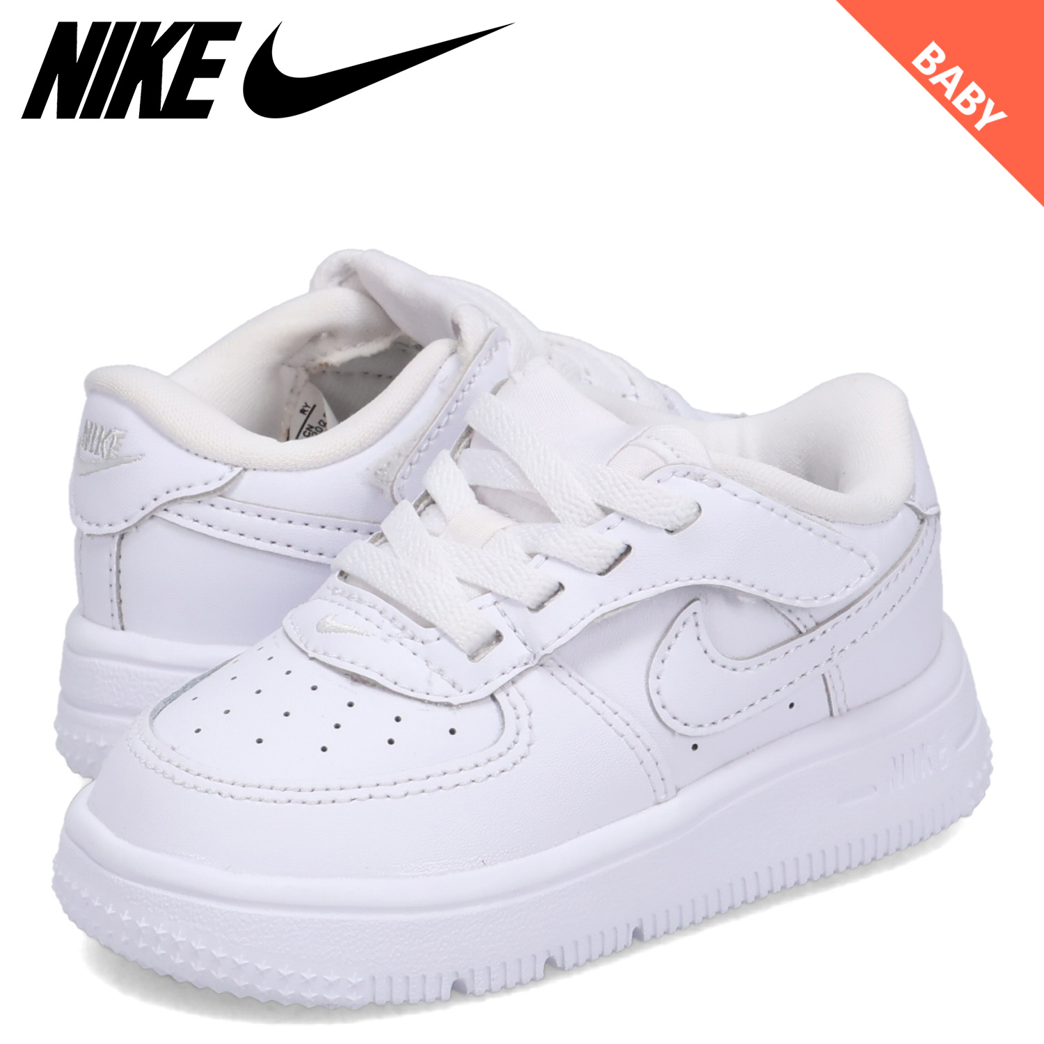 ナイキ NIKE フォース1 ロー イージーオン スニーカー ベビー キッズ FORCE 1 LOW EASY ON TD ホワイト 白  FN0236-111