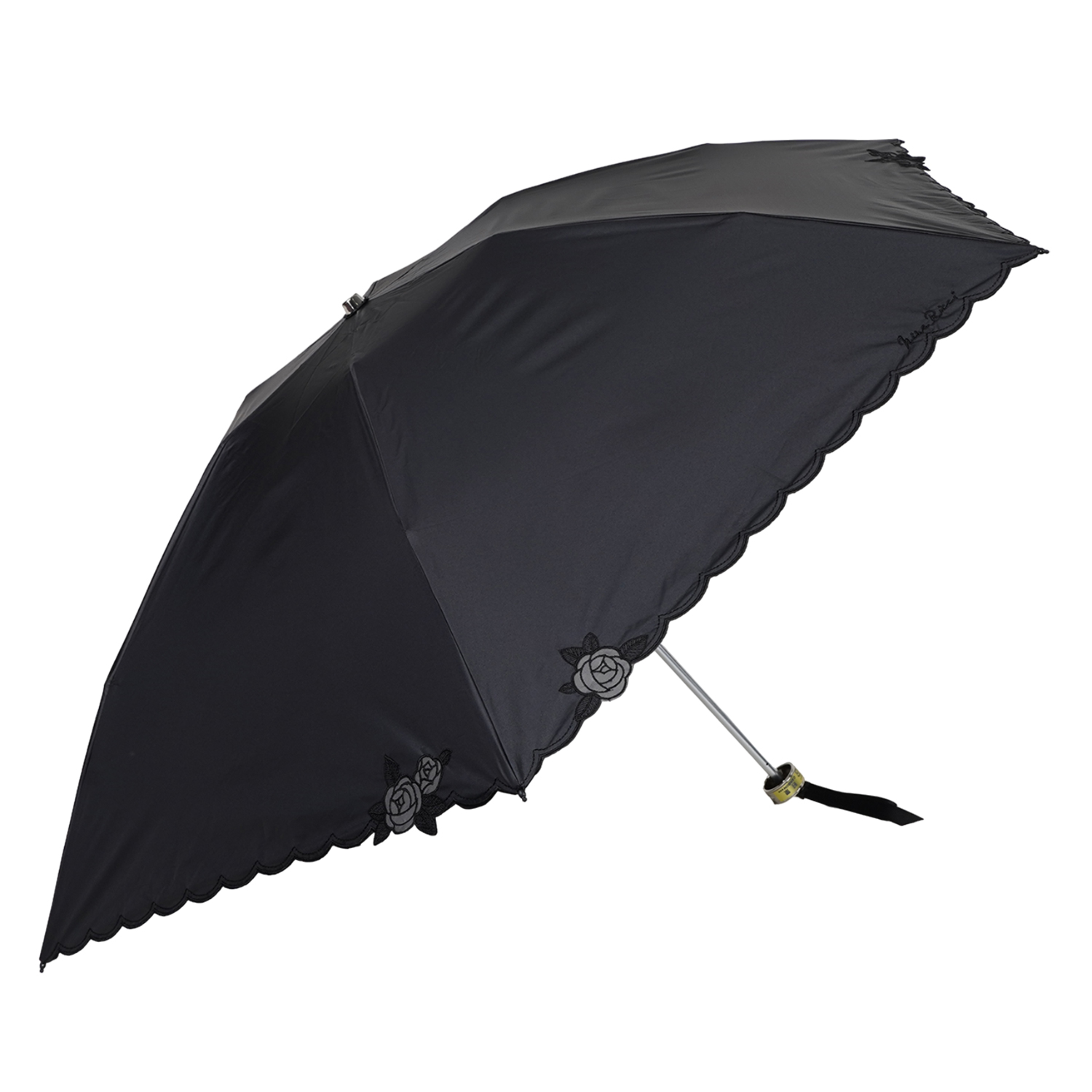 Nina Ricci 黒 折りたたみ傘 晴雨兼用 NINA RICCI ニナリッチ 日傘 折りたたみ 完全遮光 軽量 晴雨兼用