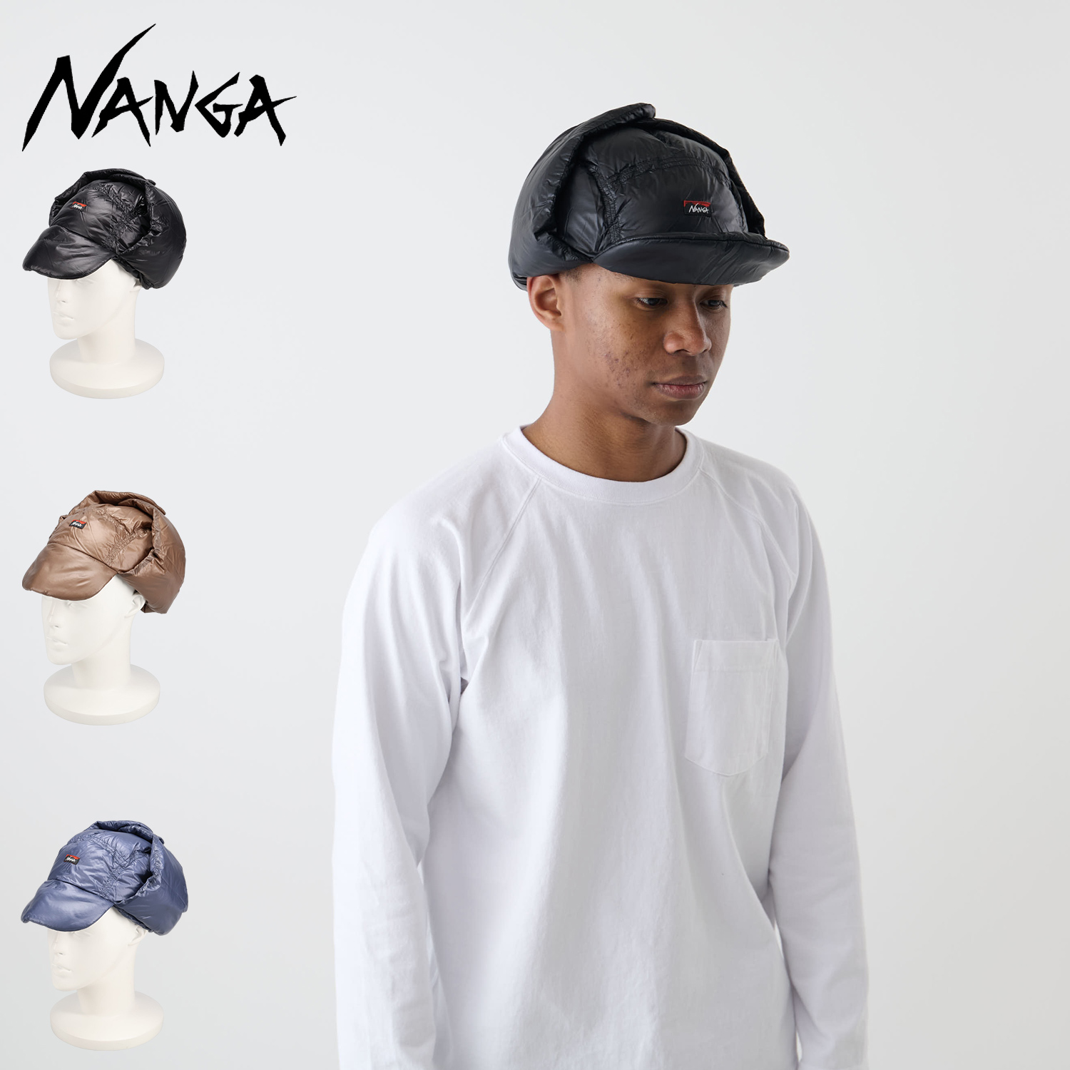 NANGA（ナンガ） キャップ 帽子 フラップキャップ ダウン マウンテン
