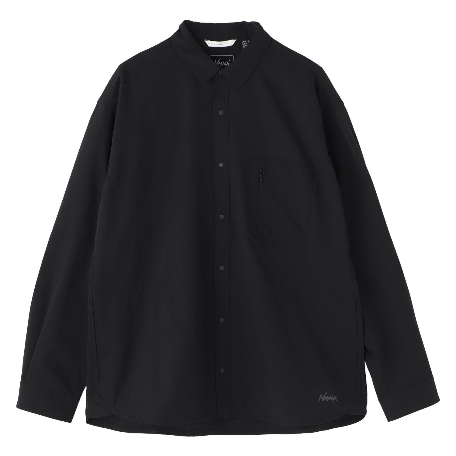 NANGA ナンガ シャツ 長袖 ドットエア コンフィー メンズ レディース DotAir COMFY L/S SHIRT ブラック ベージュ カーキ 黒 NW2411-1E905 爆買の画像