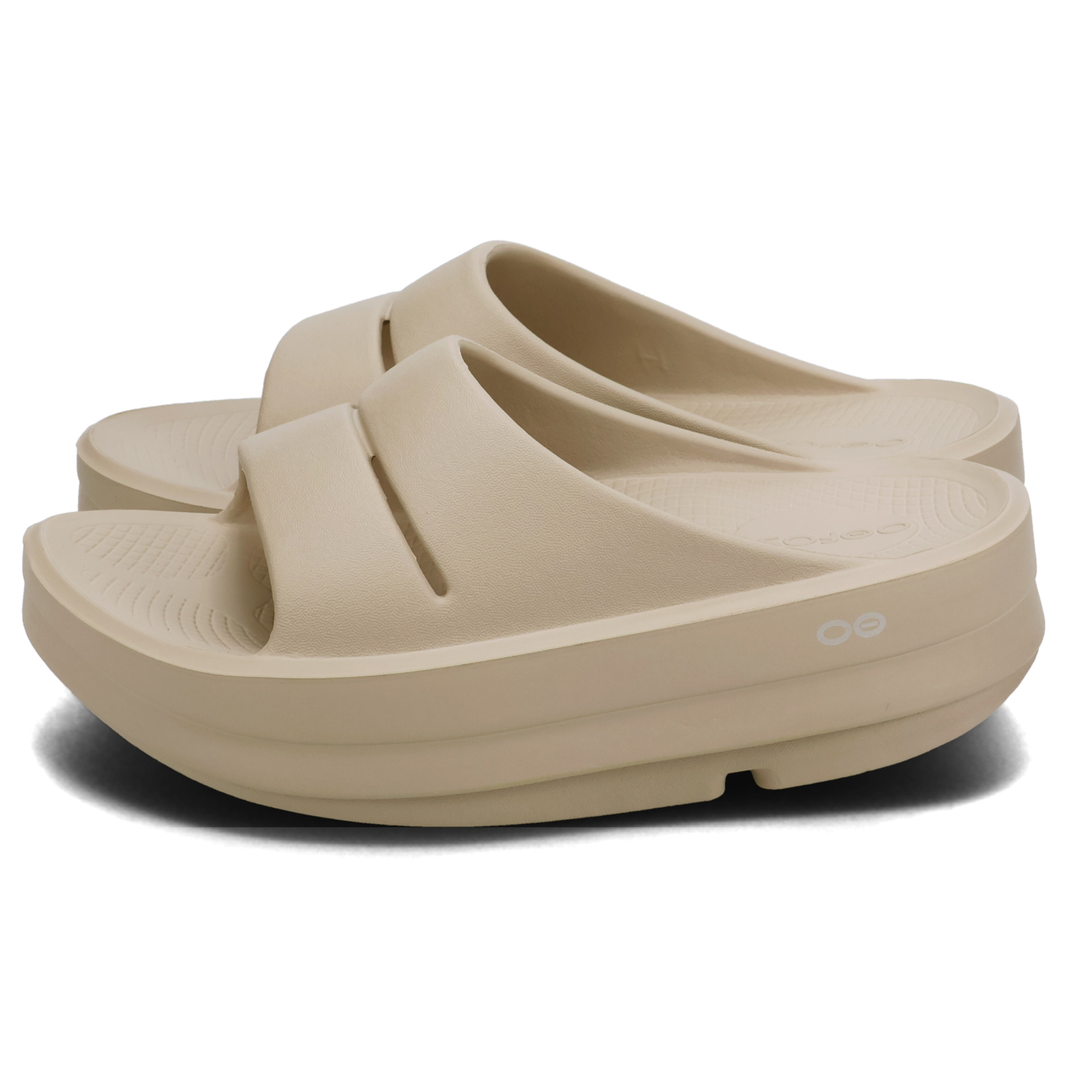 [OOFOS]*WOMEN'S OOMEGA OOAHH SLIDE 厚底スライドサンダル Women's OOmega OOahh Sandal - Black – OOFOS