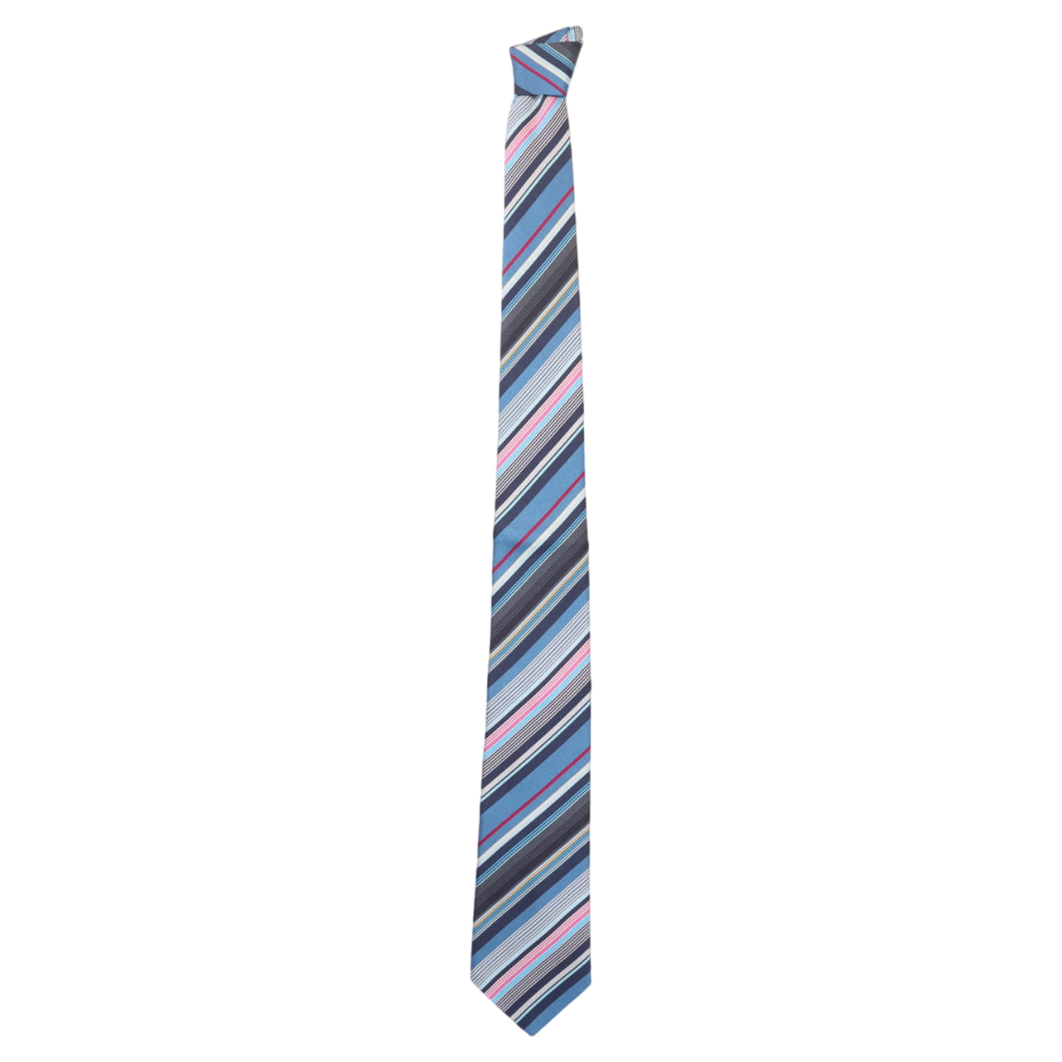 Paul Smith ネイビー ネクタイ　人物柄　ドット　ブルー　イタリア製 ps72-3.jpg
