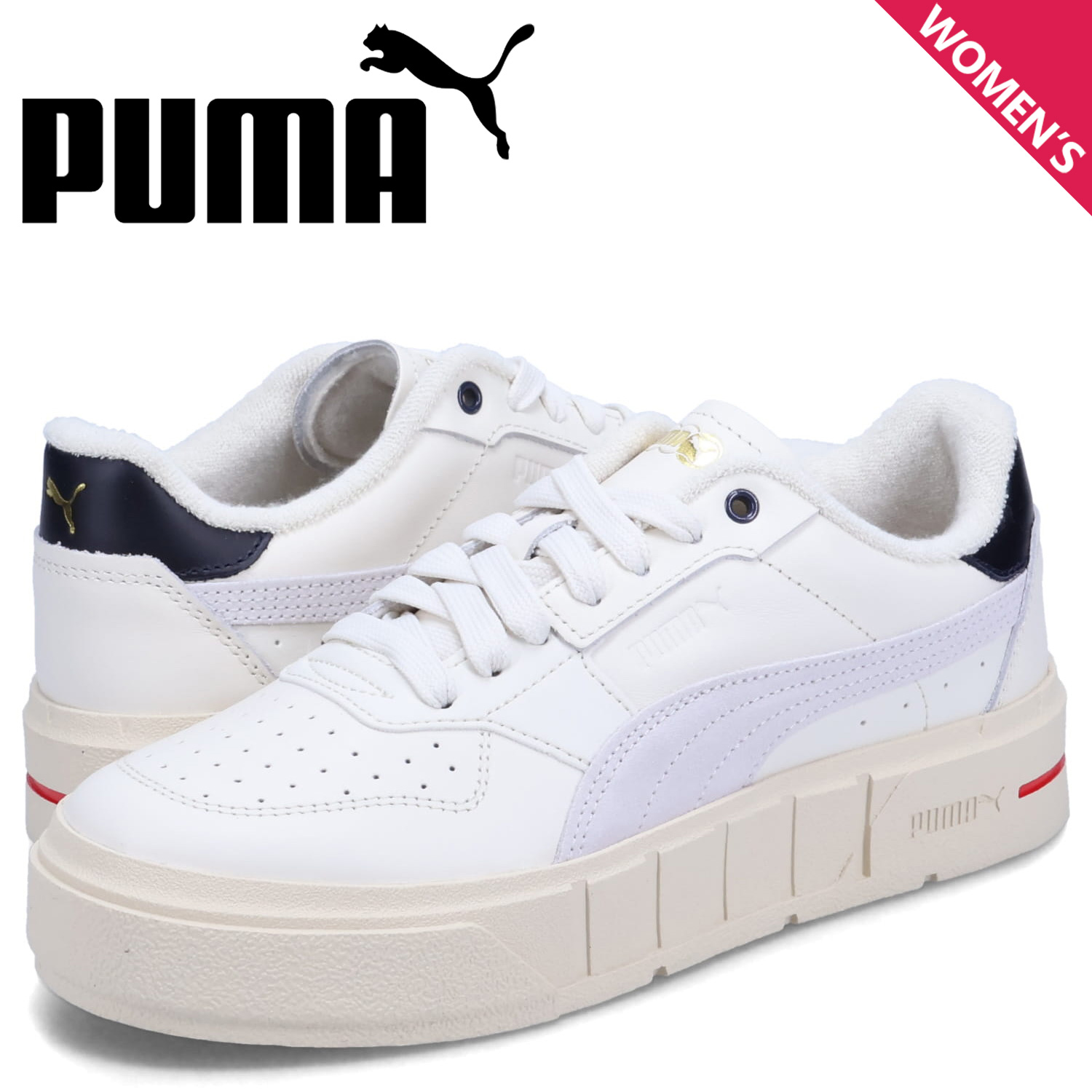 PUMA プーマ スニーカー カリ コート ジェックス セッツ レディース 厚底 CALI COURT JEUX SETS WNS ベージュ 393096-01 PUMA（プーマ） スニーカー レディース 厚底 カリ コート ジェックス